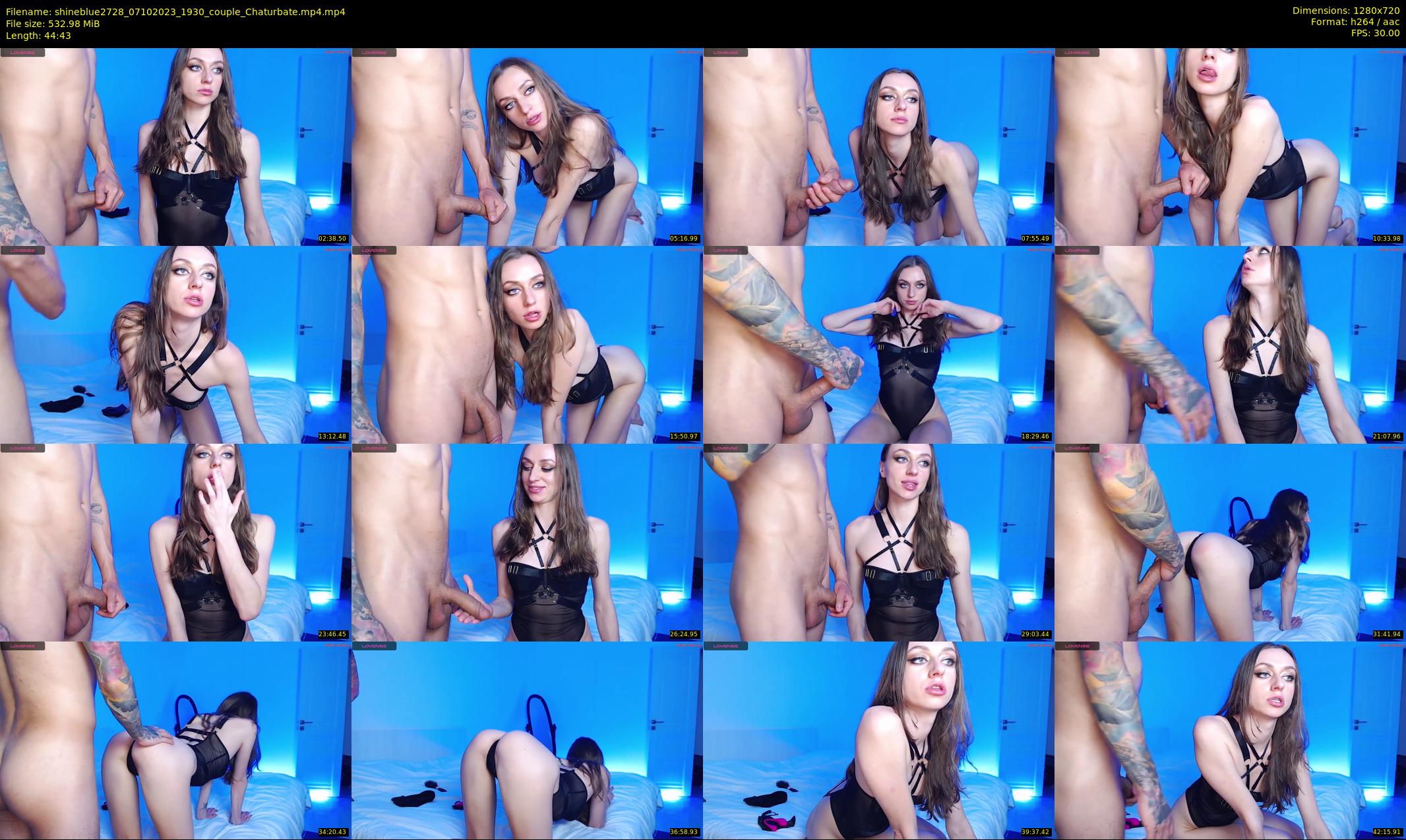 shineblue2728 — 45 minute Chaturbate couple cam show recording, 720p, Oct 7, 2023