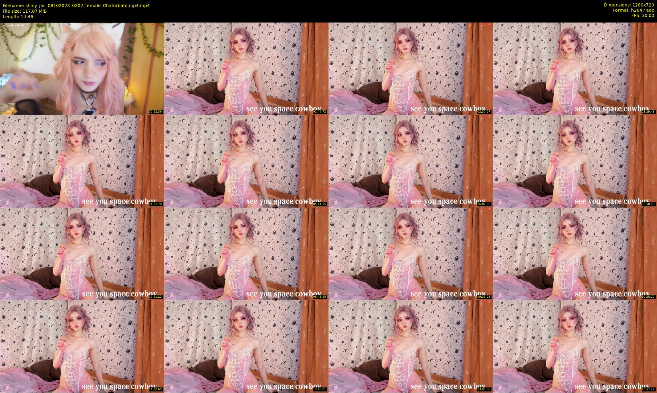 shiny_jail — 15 minute Chaturbate female cam show recording, 720p, Oct 8, 2023