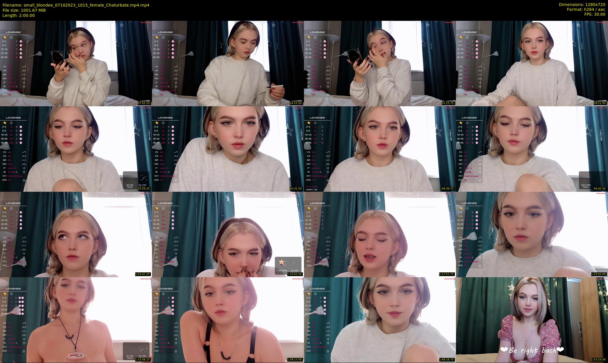 small_blondee — 120 minute Chaturbate female cam show recording, 720p, Oct 7, 2023