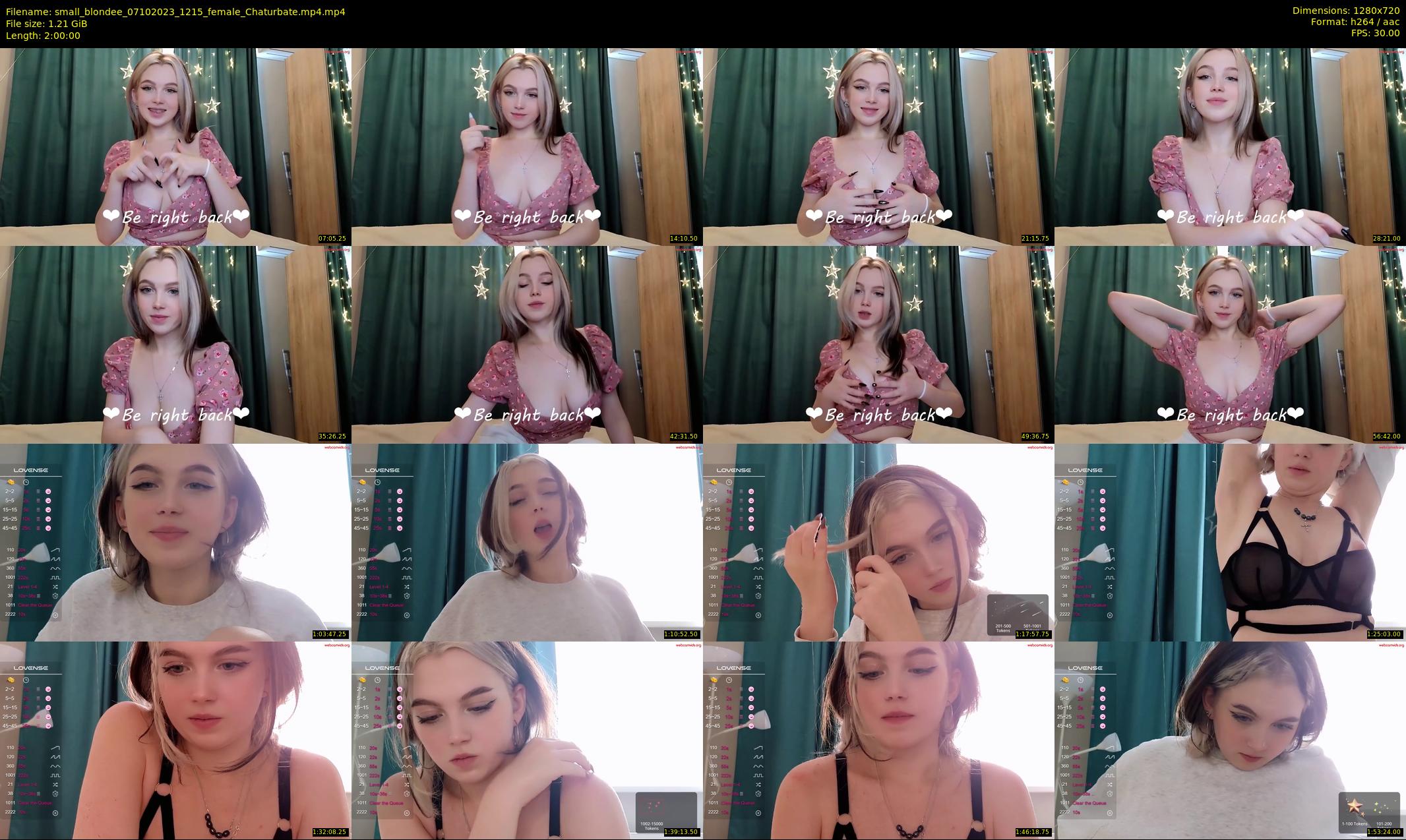 small_blondee — 120 minute Chaturbate female cam show recording, 720p, Oct 7, 2023