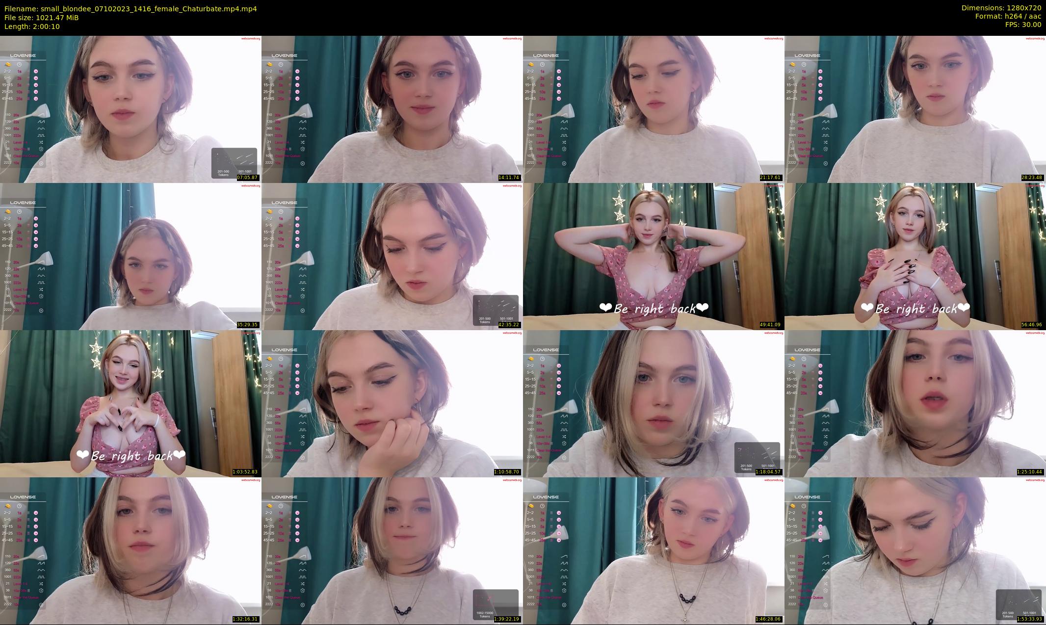 small_blondee — 121 minute Chaturbate female cam show recording, 720p, Oct 7, 2023
