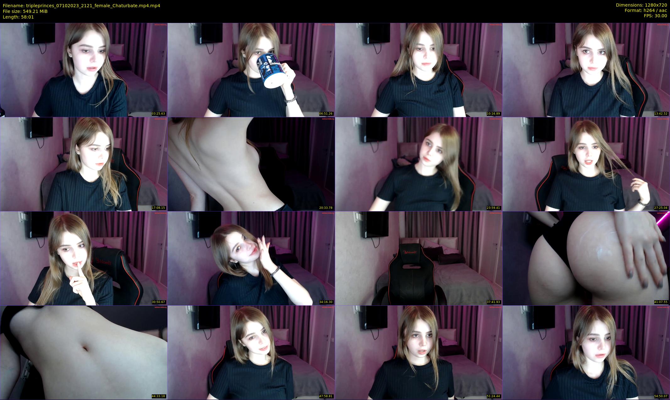 tripleprinces — 59 minute Chaturbate female cam show recording, 720p, Oct 7, 2023
