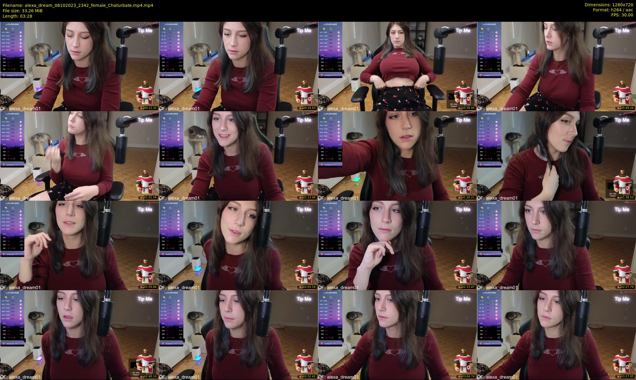 alexa_dream — 4 minute Chaturbate female cam show recording, 720p, Oct 8, 2023