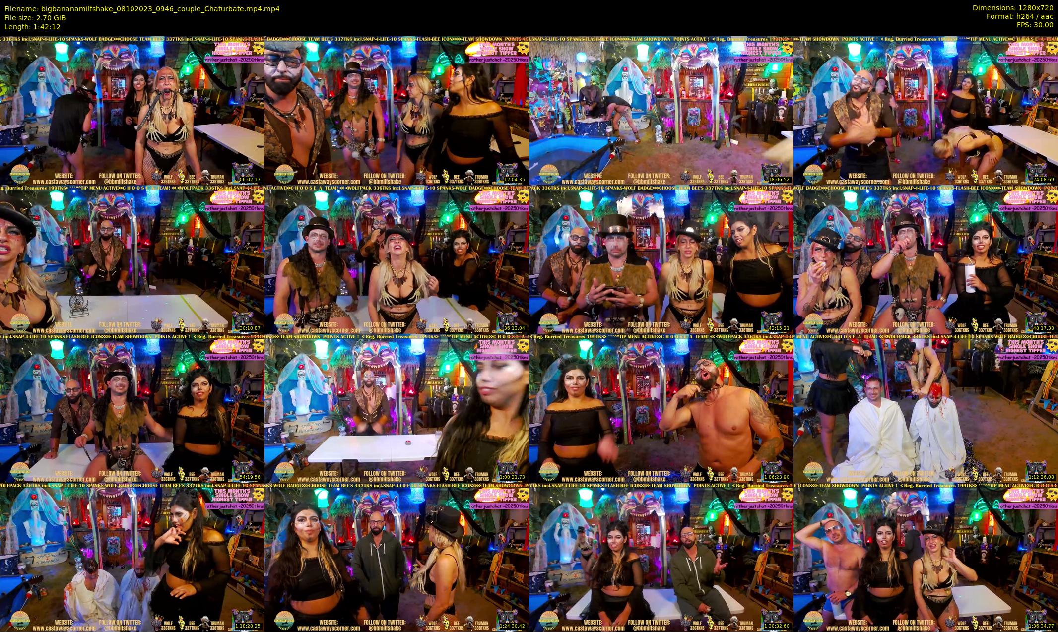 bigbananamilfshake — 103 minute Chaturbate couple cam show recording, 720p, Oct 8, 2023
