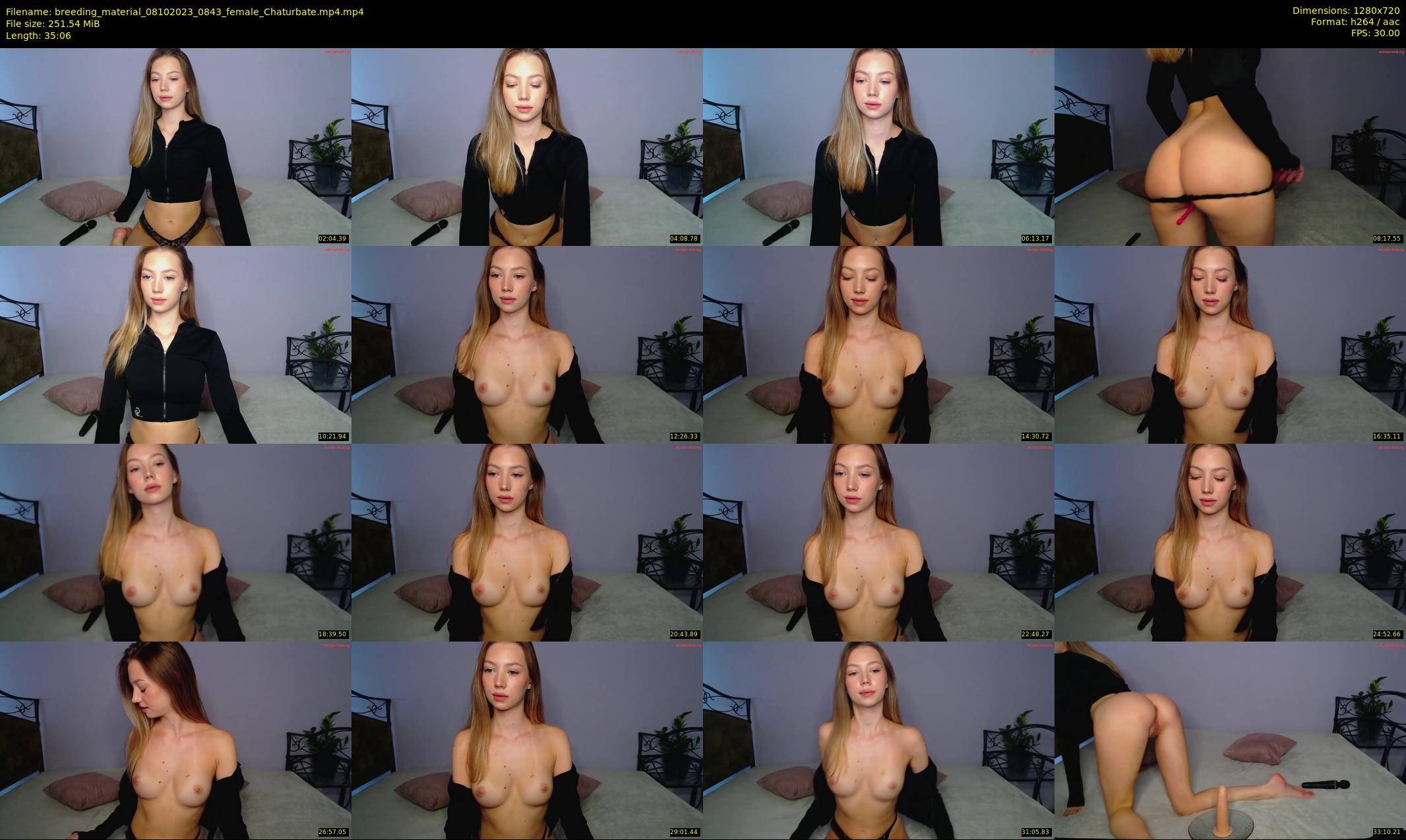 breeding_material — 36 minute Chaturbate female cam show recording, 720p, Oct 8, 2023