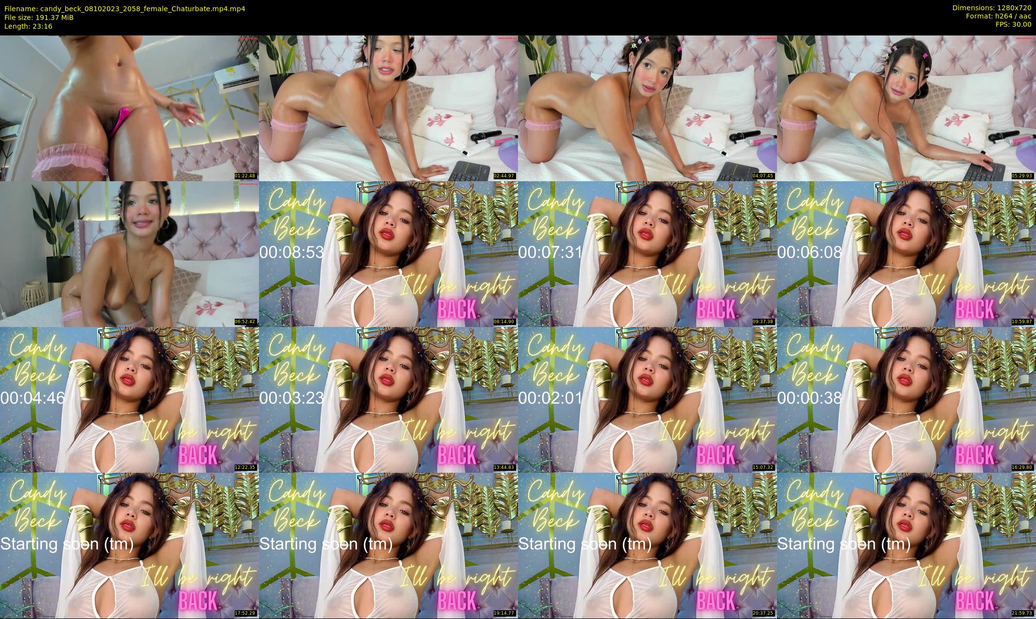 candy_beck — 24 minute Chaturbate female cam show recording, 720p, Oct 8, 2023