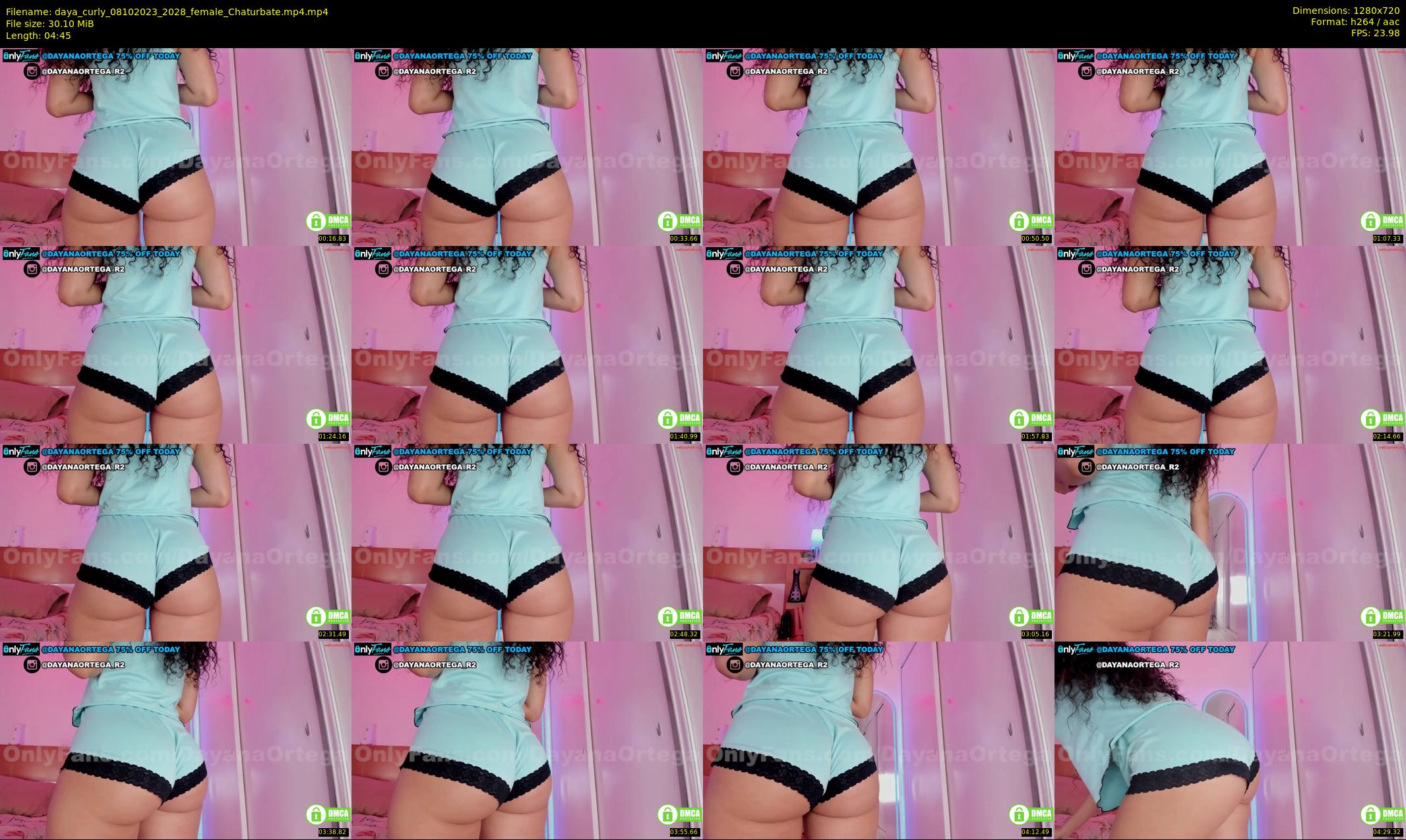 daya_curly — 5 minute Chaturbate female cam show recording, 720p, Oct 8, 2023