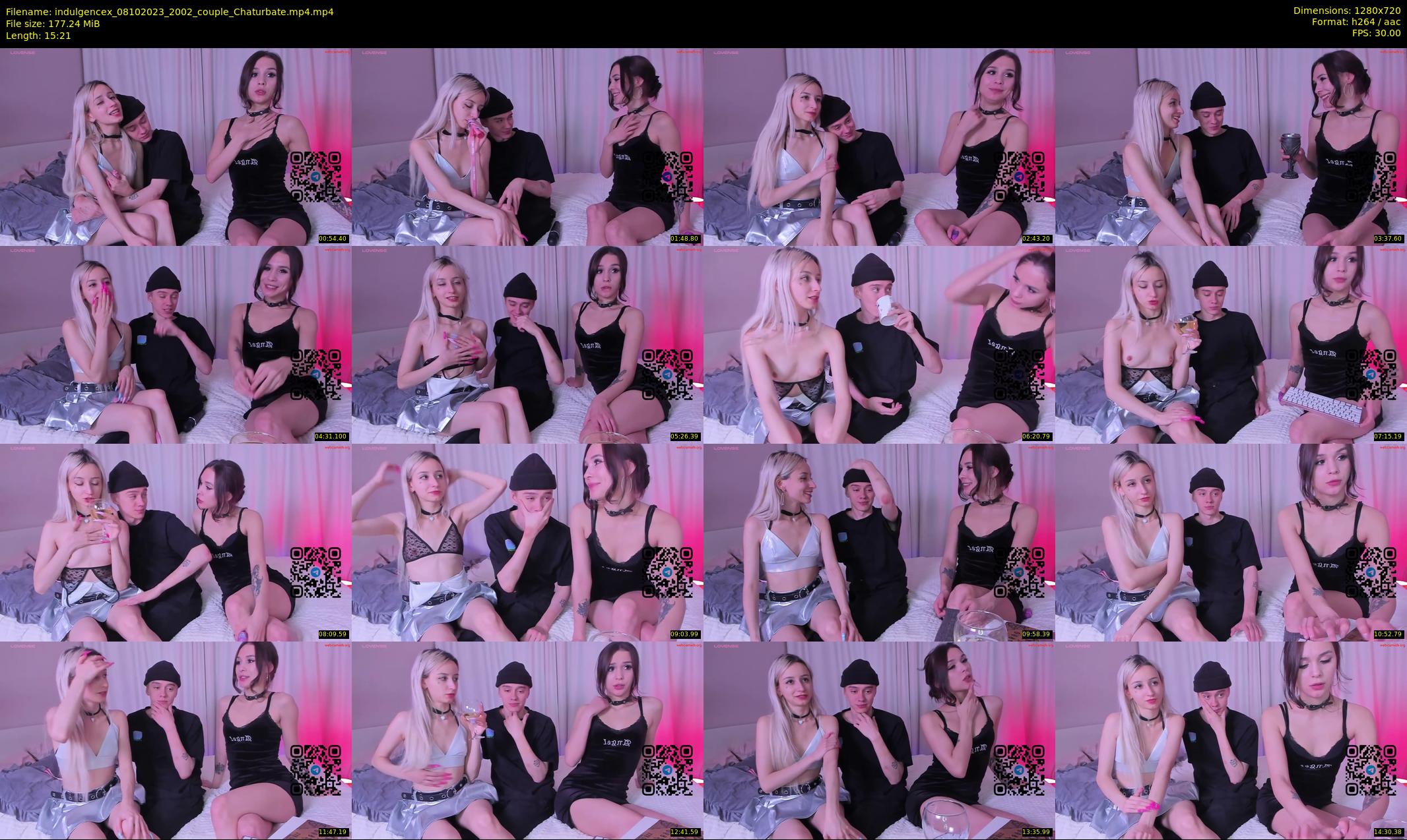 indulgencex — 16 minute Chaturbate couple cam show recording, 720p, Oct 8, 2023