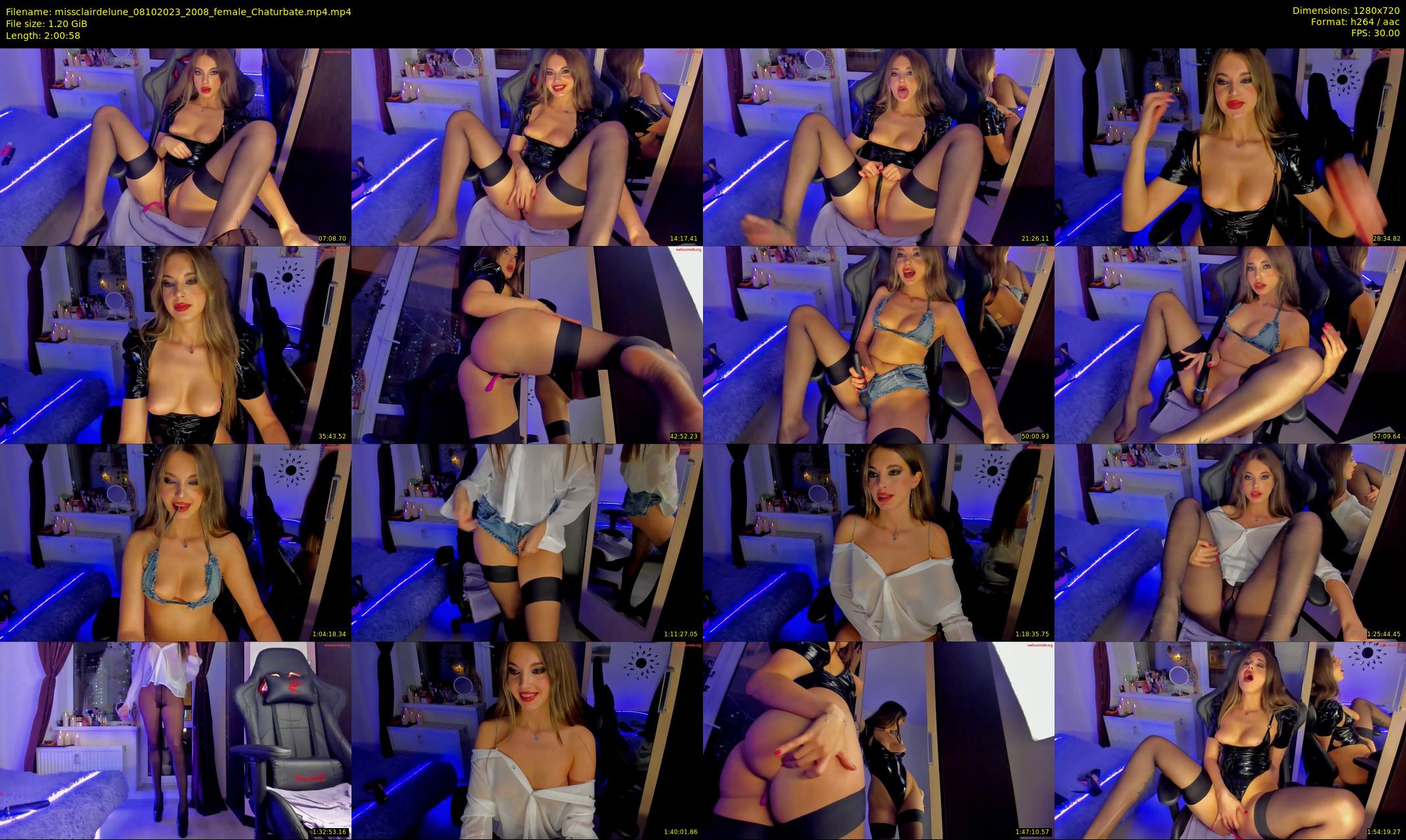 missclairdelune — 121 minute Chaturbate female cam show recording, 720p, Oct 8, 2023