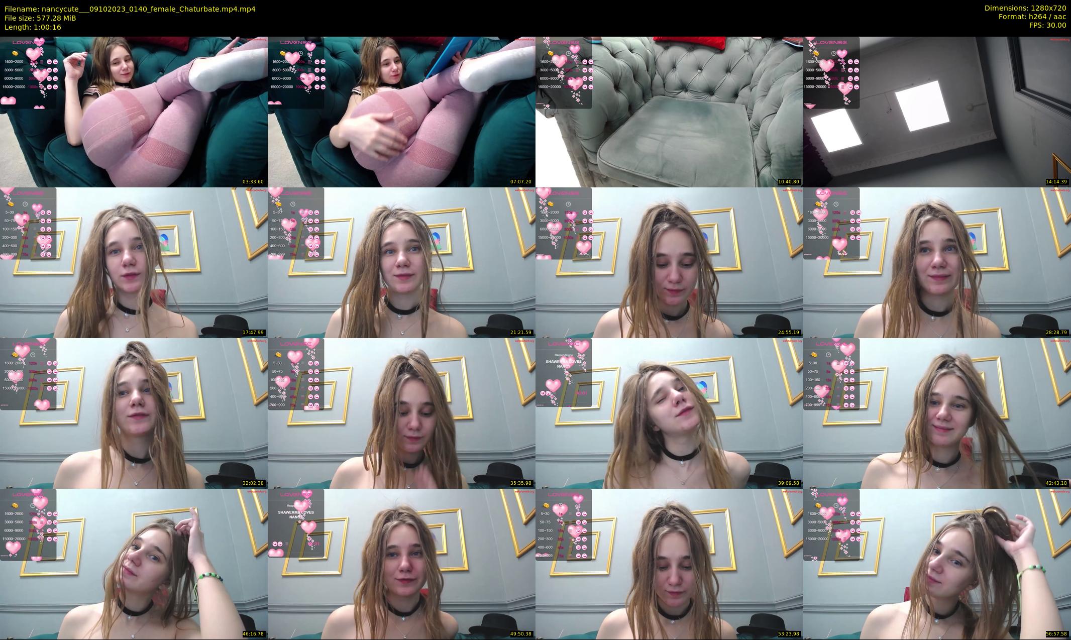 nancycute__ — 61 minute Chaturbate female cam show recording, 720p, Oct 9, 2023