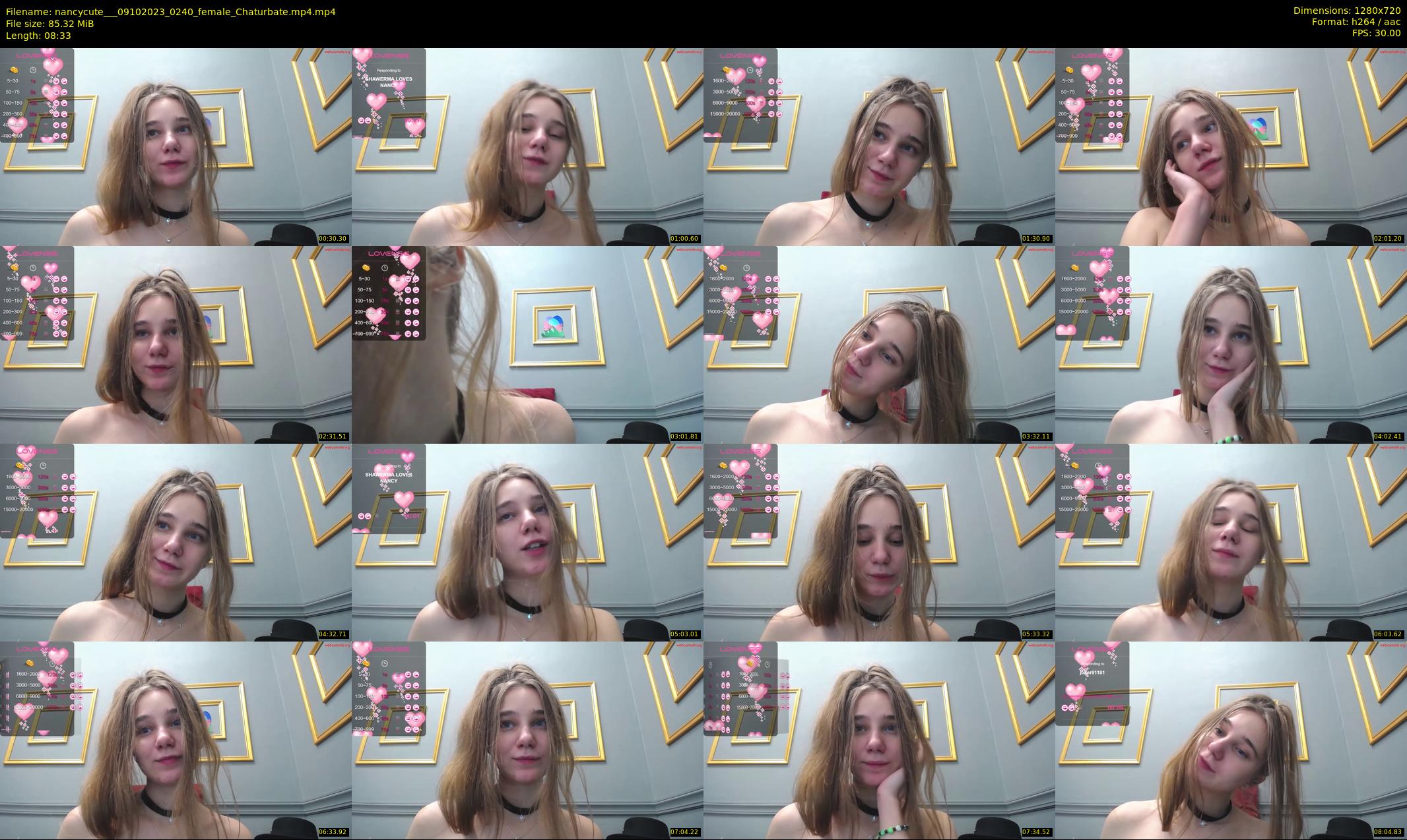 nancycute__ — 9 minute Chaturbate female cam show recording, 720p, Oct 9, 2023
