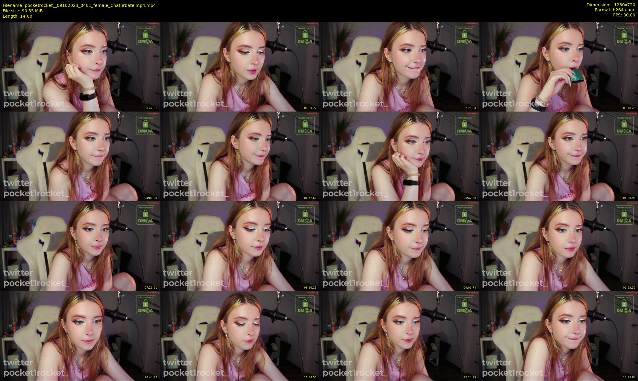 pocketrocket_ — 14 minute Chaturbate female cam show recording, 720p, Oct 9, 2023