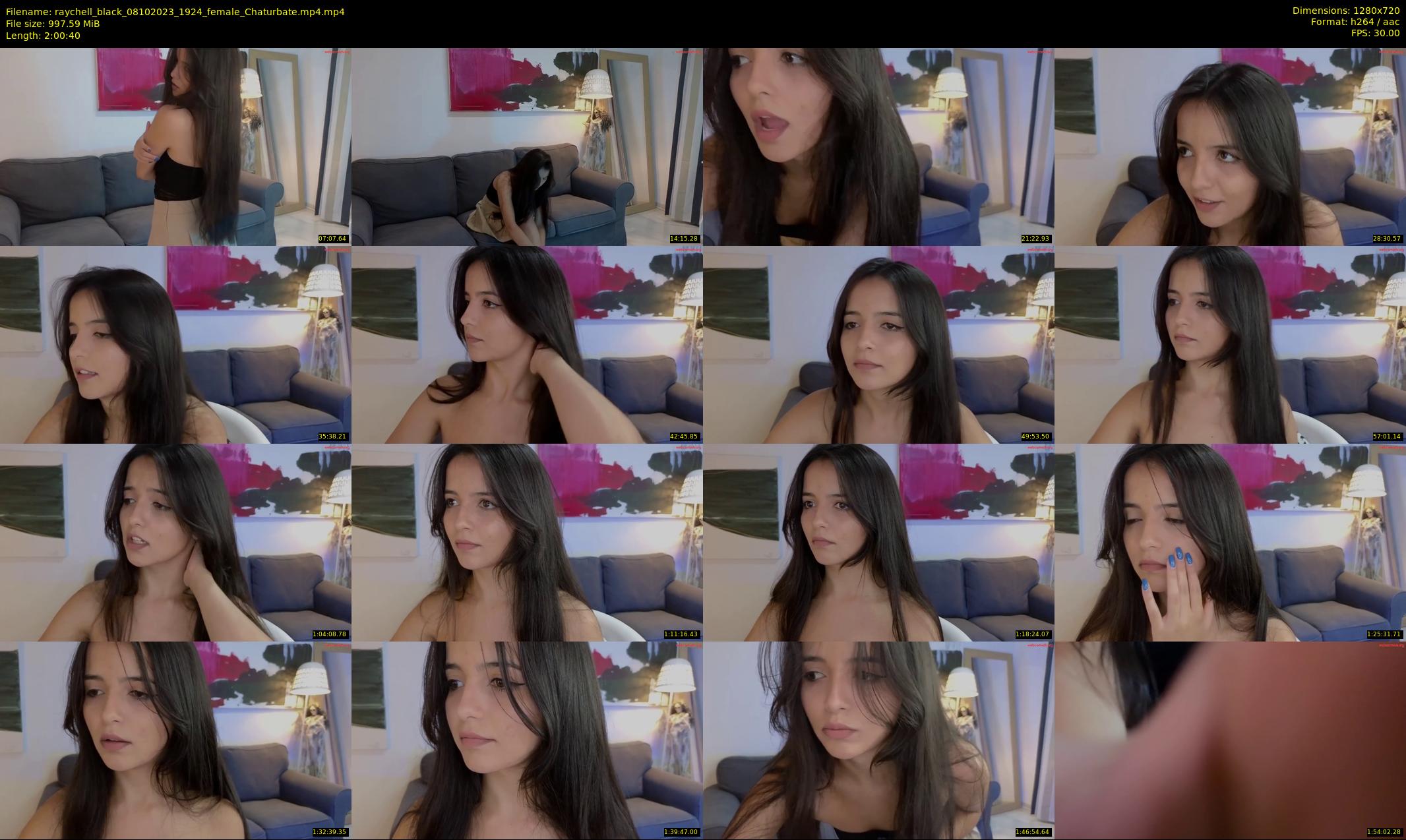 raychell_black — 121 minute Chaturbate female cam show recording, 720p, Oct 8, 2023