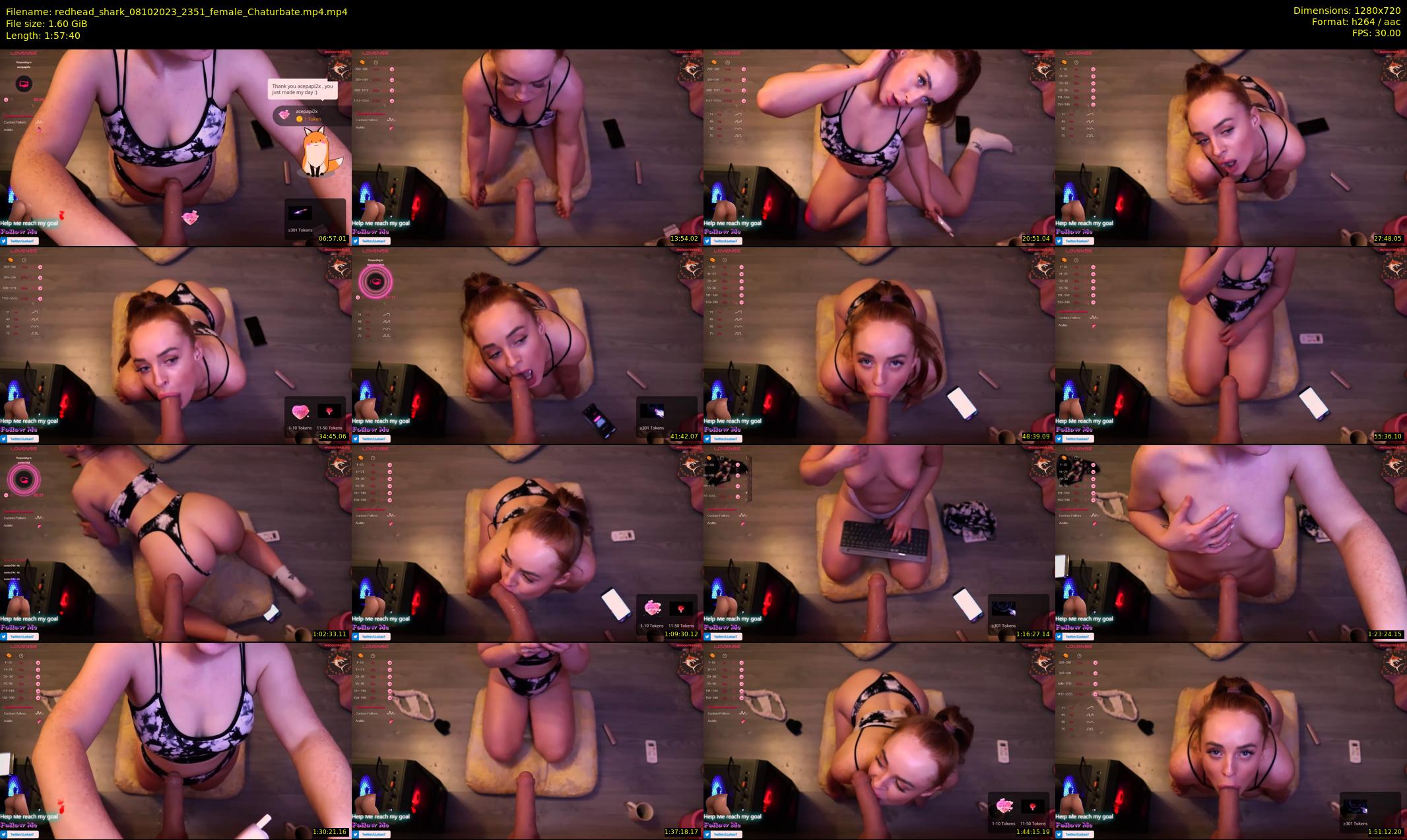 redhead_shark — 118 minute Chaturbate female cam show recording, 720p, Oct 8, 2023