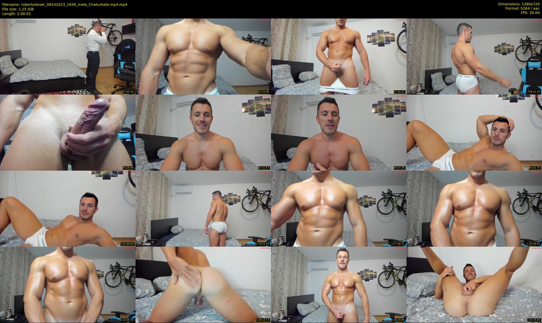 roberto4ever — 121 minute Chaturbate male cam show recording, 720p, Oct 8, 2023