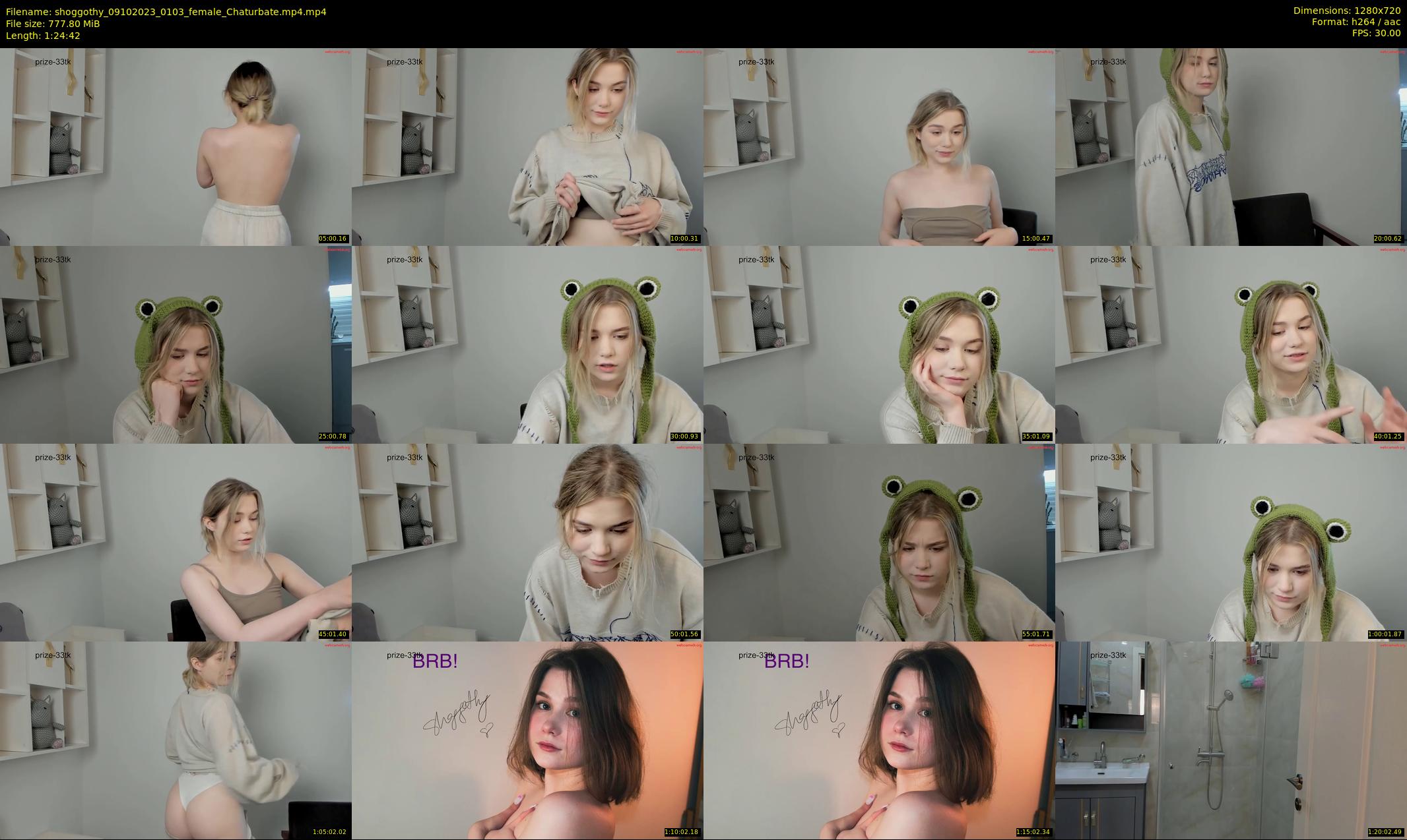 shoggothy — 85 minute Chaturbate female cam show recording, 720p, Oct 9, 2023