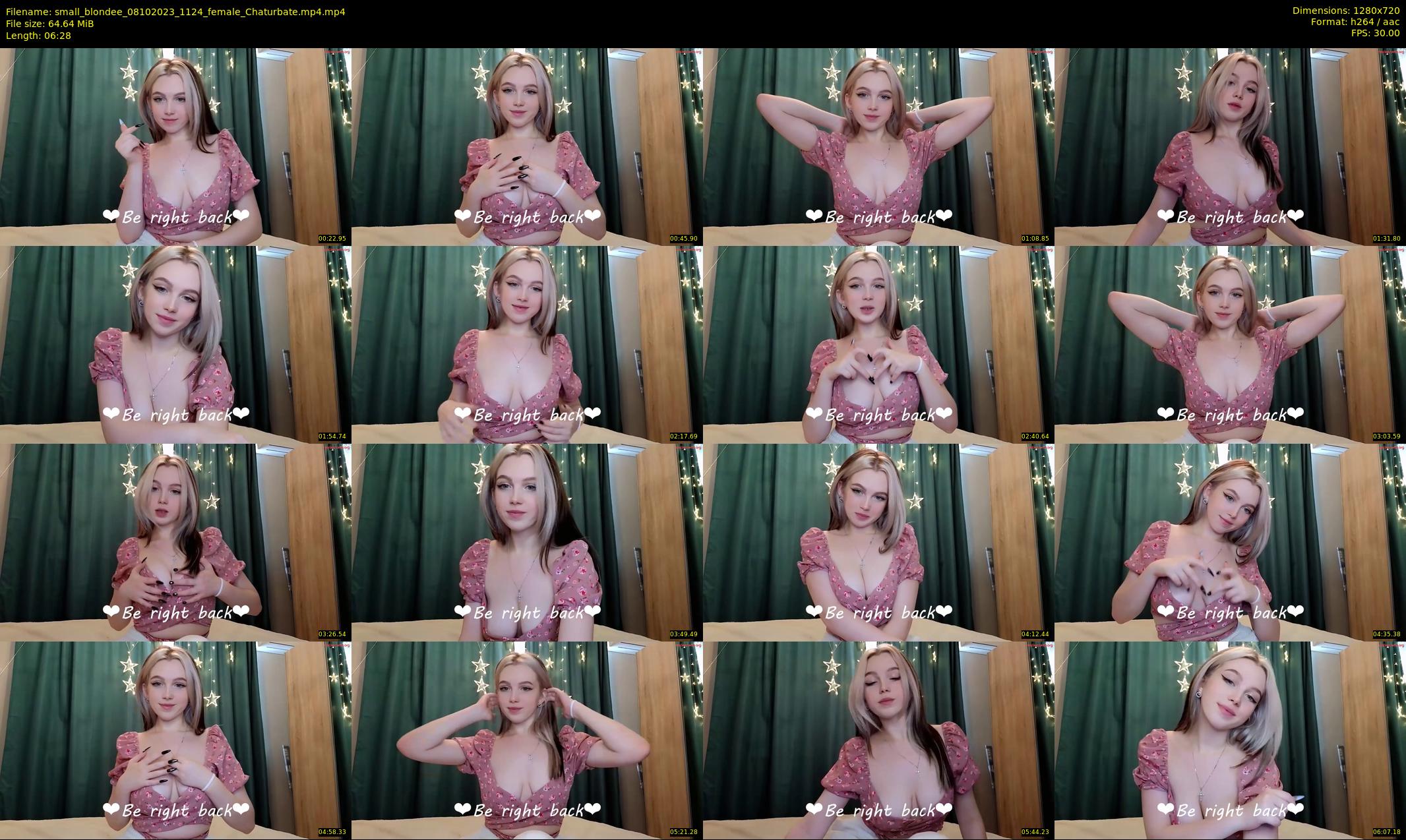 small_blondee — 7 minute Chaturbate female cam show recording, 720p, Oct 8, 2023