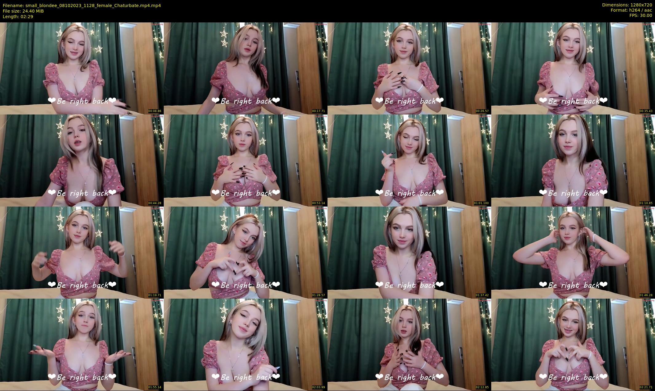 small_blondee — 3 minute Chaturbate female cam show recording, 720p, Oct 8, 2023