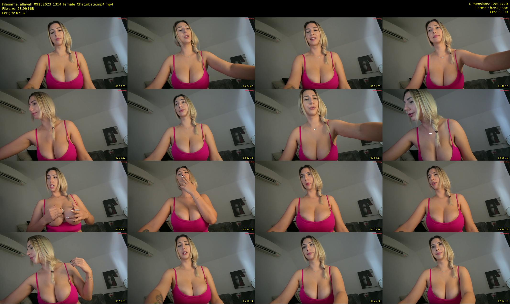 allayah — 8 minute Chaturbate female cam show recording, 720p, Oct 9, 2023