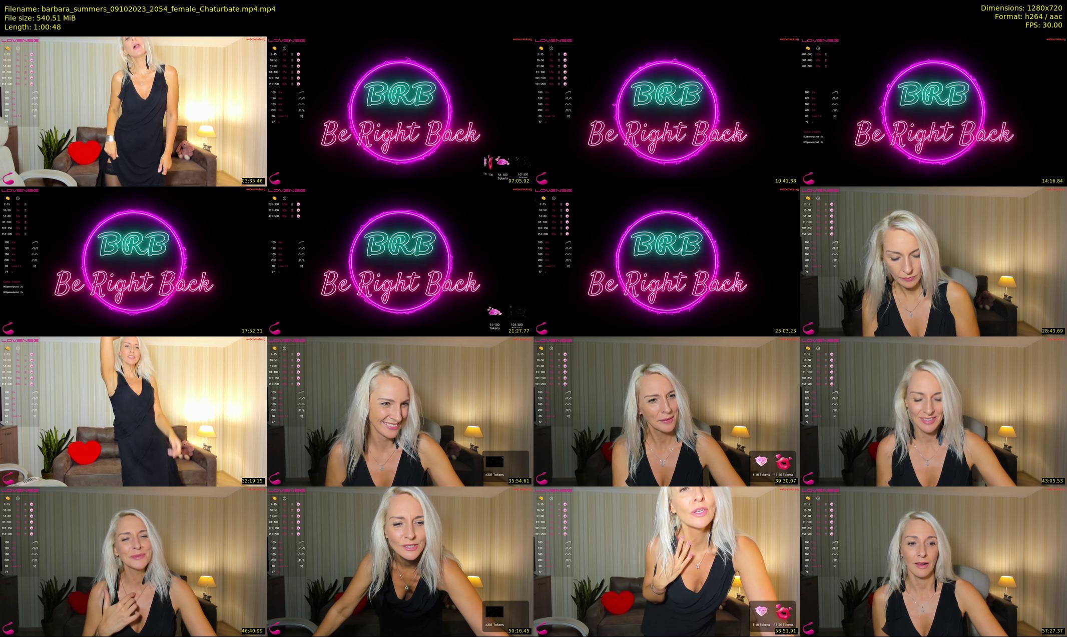 barbara_summers — 61 minute Chaturbate female cam show recording, 720p, Oct 9, 2023