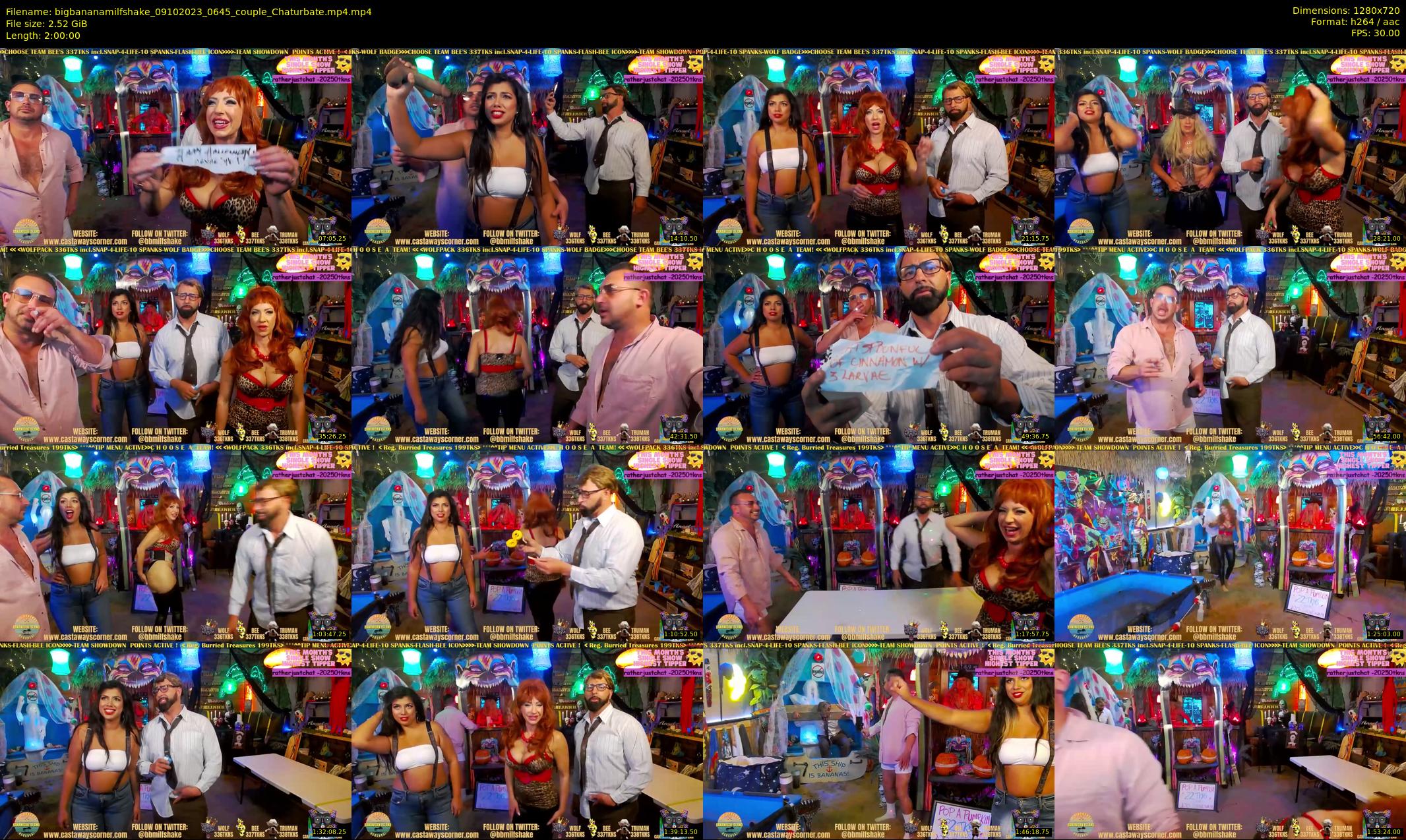 bigbananamilfshake — 120 minute Chaturbate couple cam show recording, 720p, Oct 9, 2023