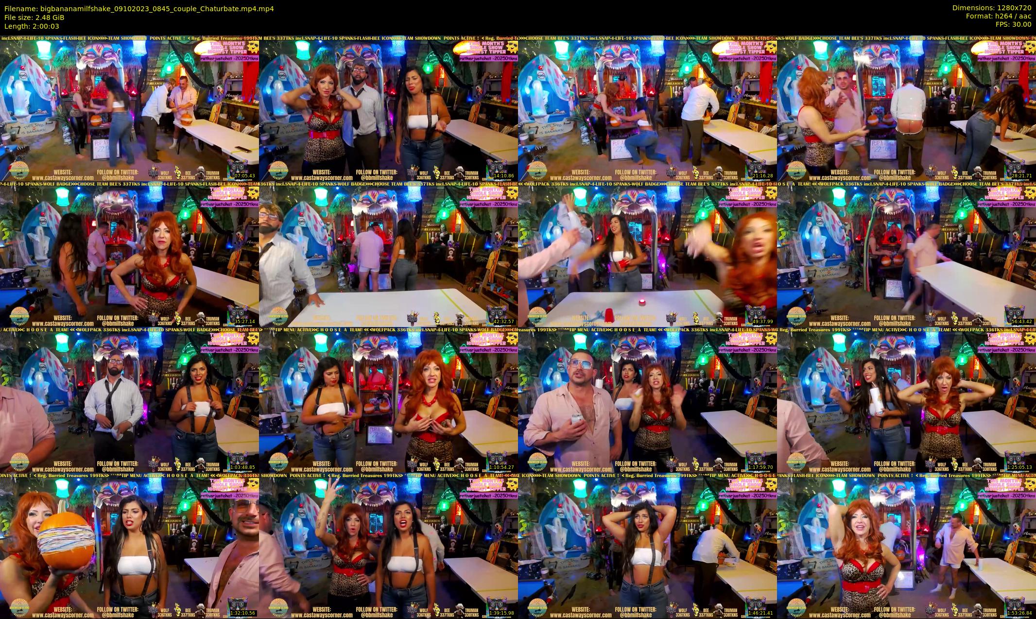 bigbananamilfshake — 121 minute Chaturbate couple cam show recording, 720p, Oct 9, 2023
