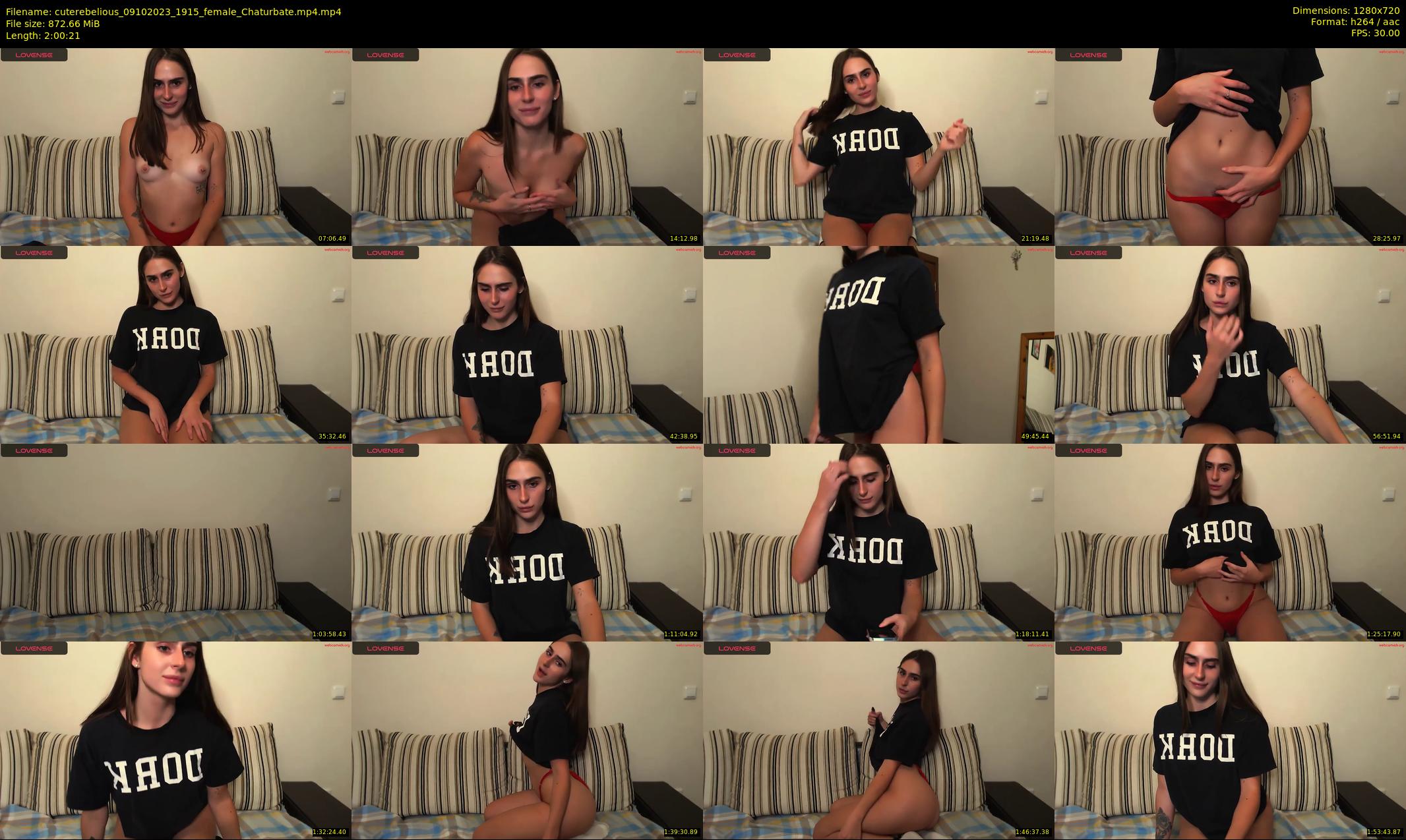 cuterebelious — 121 minute Chaturbate female cam show recording, 720p, Oct 9, 2023
