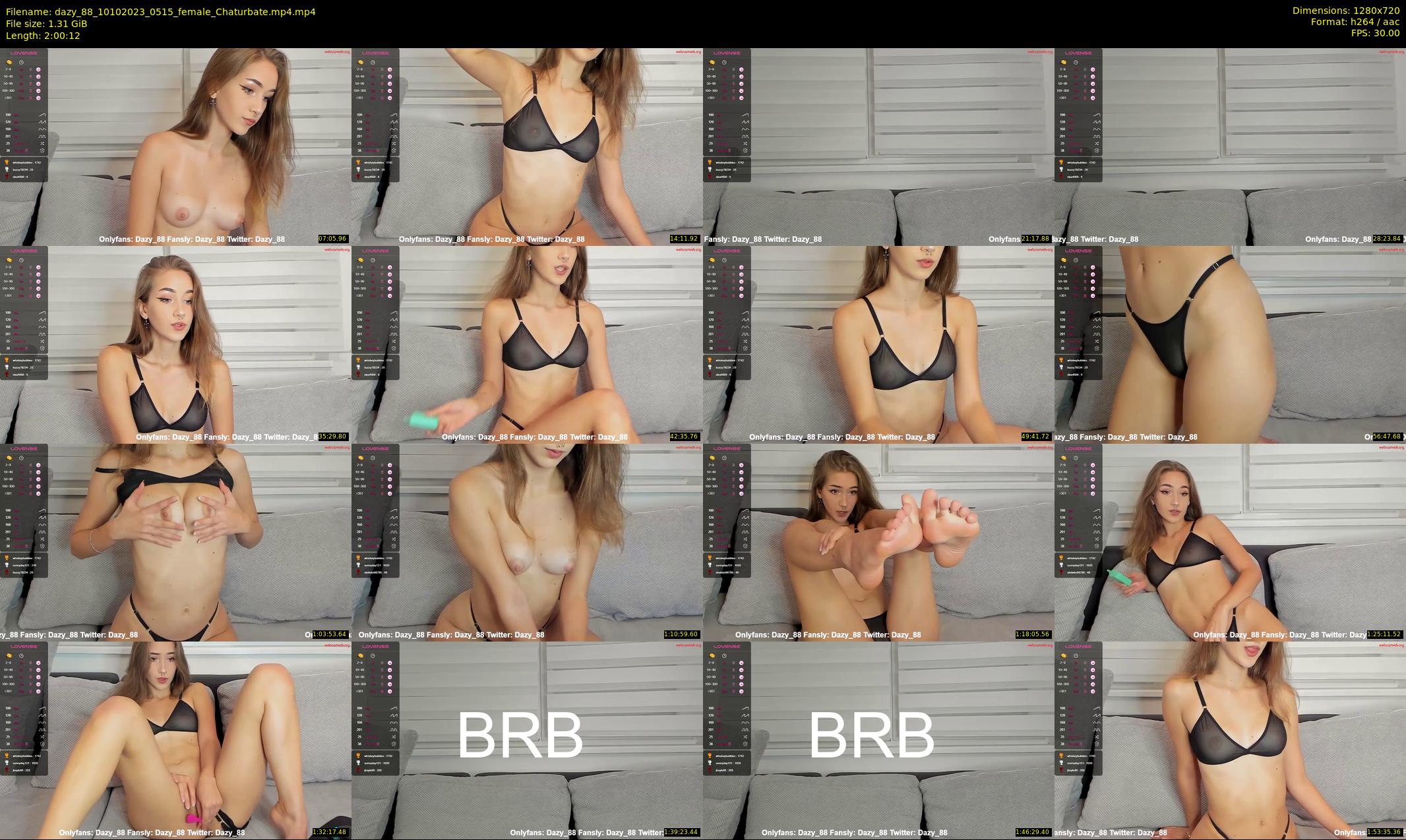 dazy_88 — 121 minute Chaturbate female cam show recording, 720p, Oct 10, 2023