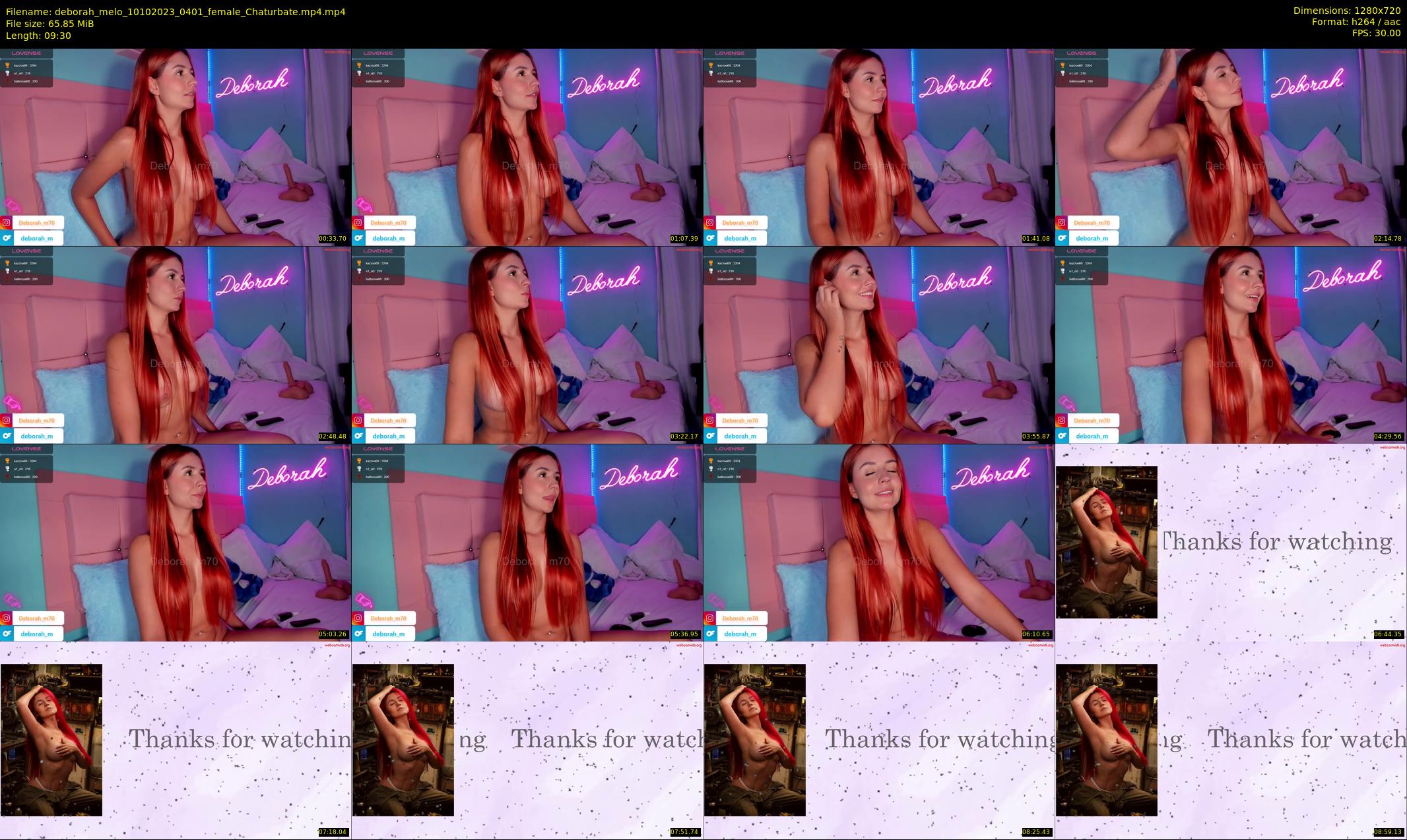 deborah_melo — 10 minute Chaturbate female cam show recording, 720p, Oct 10, 2023