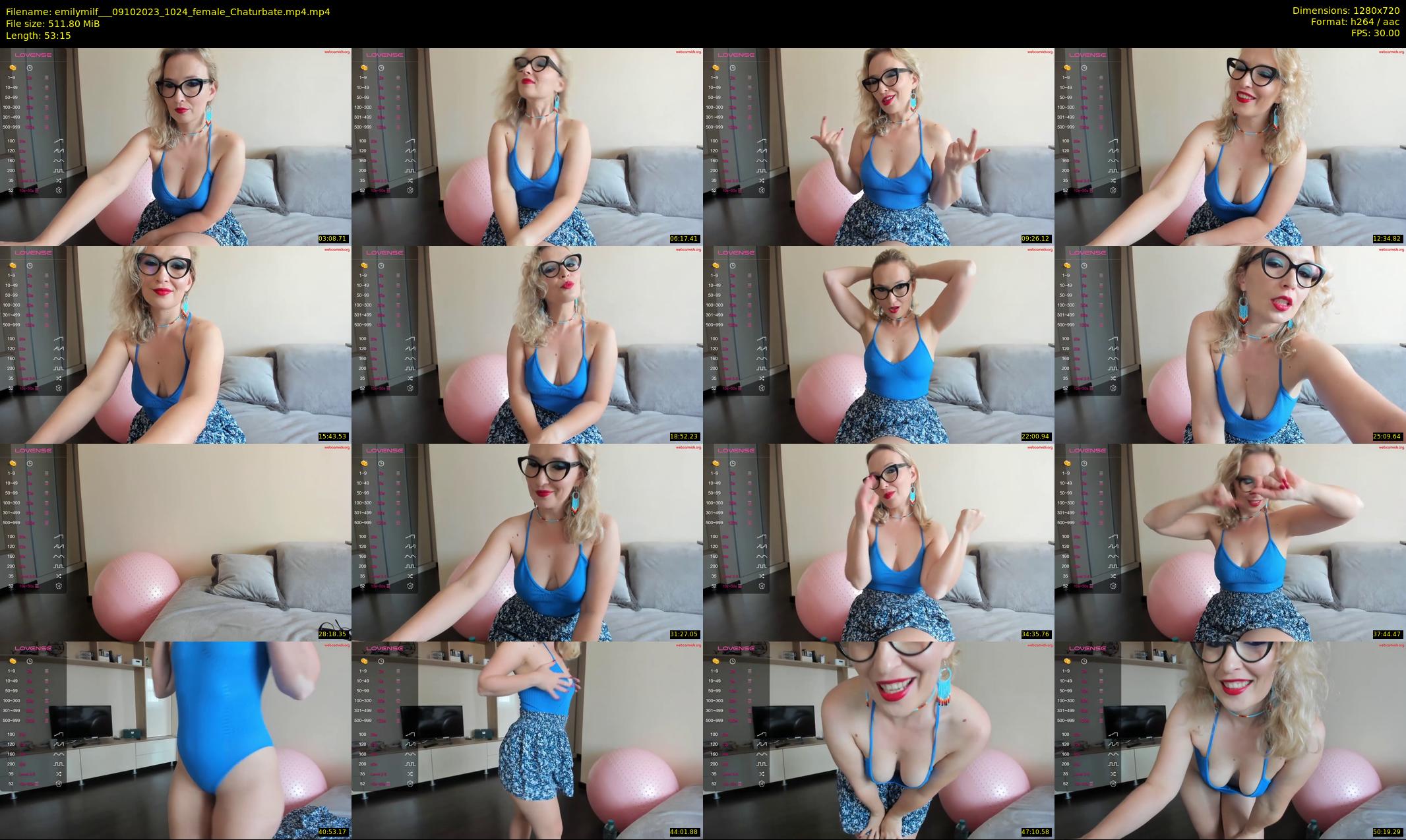 emilymilf__ — 54 minute Chaturbate female cam show recording, 720p, Oct 9, 2023