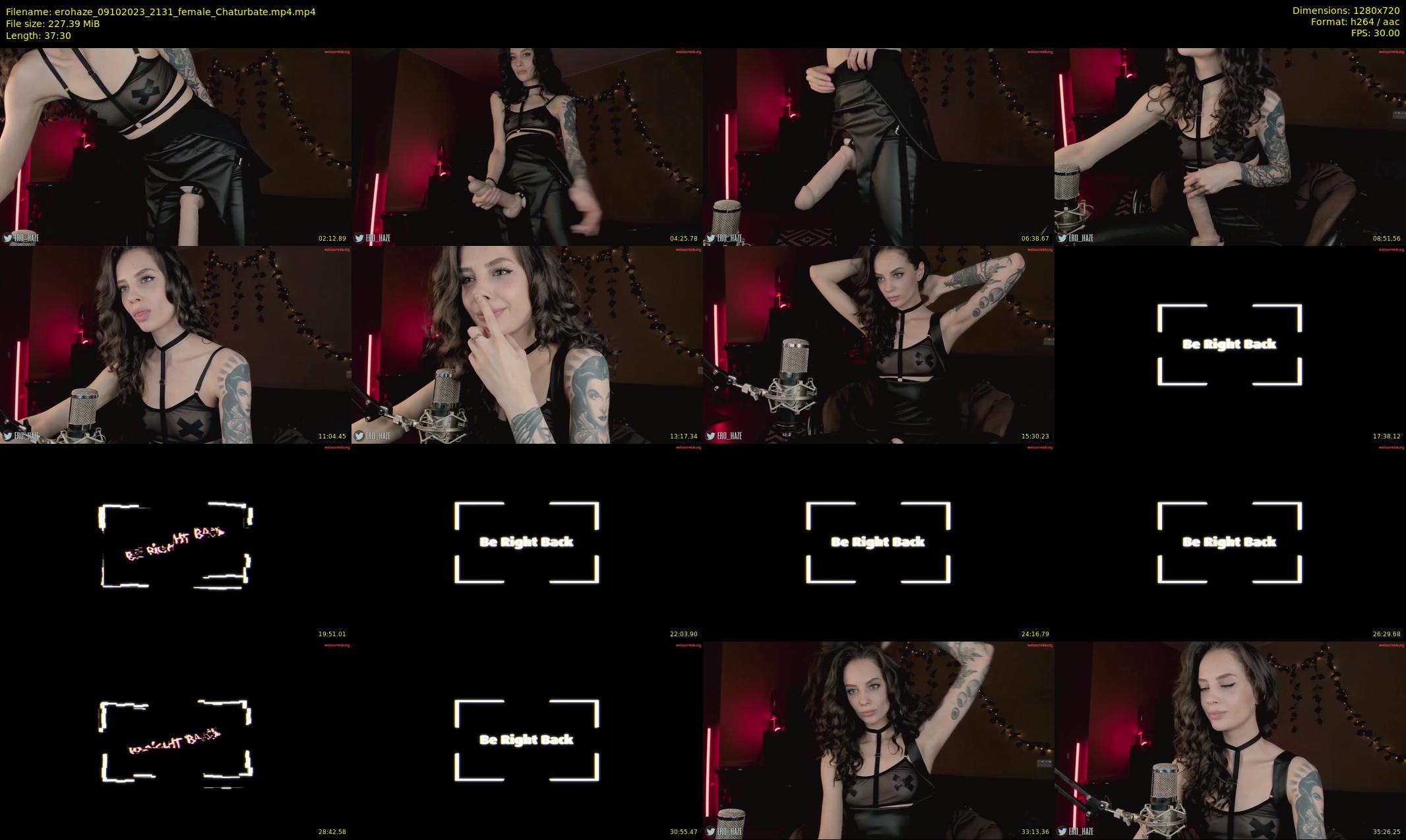 erohaze — 38 minute Chaturbate female cam show recording, 720p, Oct 9, 2023
