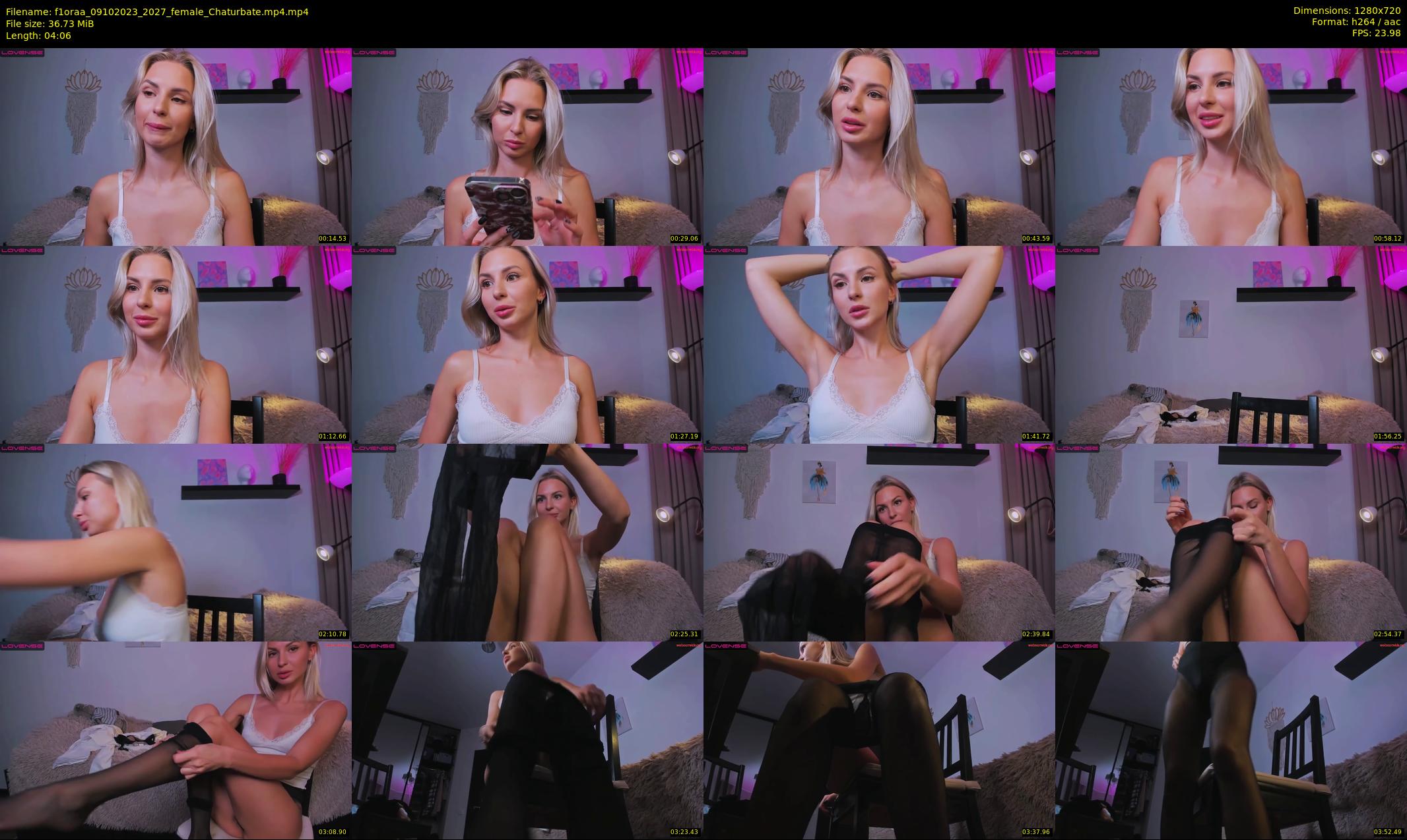 f1oraa — 5 minute Chaturbate female cam show recording, 720p, Oct 9, 2023