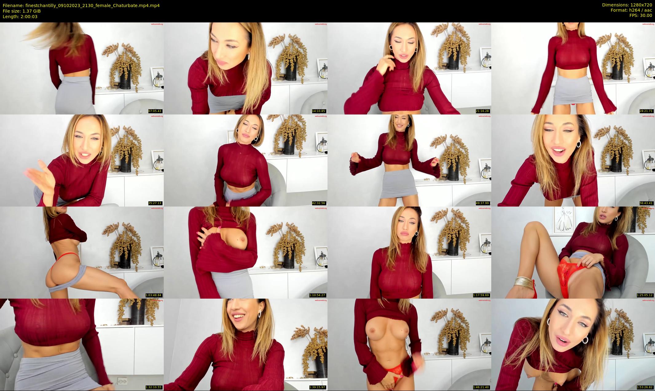 finestchantilly — 121 minute Chaturbate female cam show recording, 720p, Oct 9, 2023