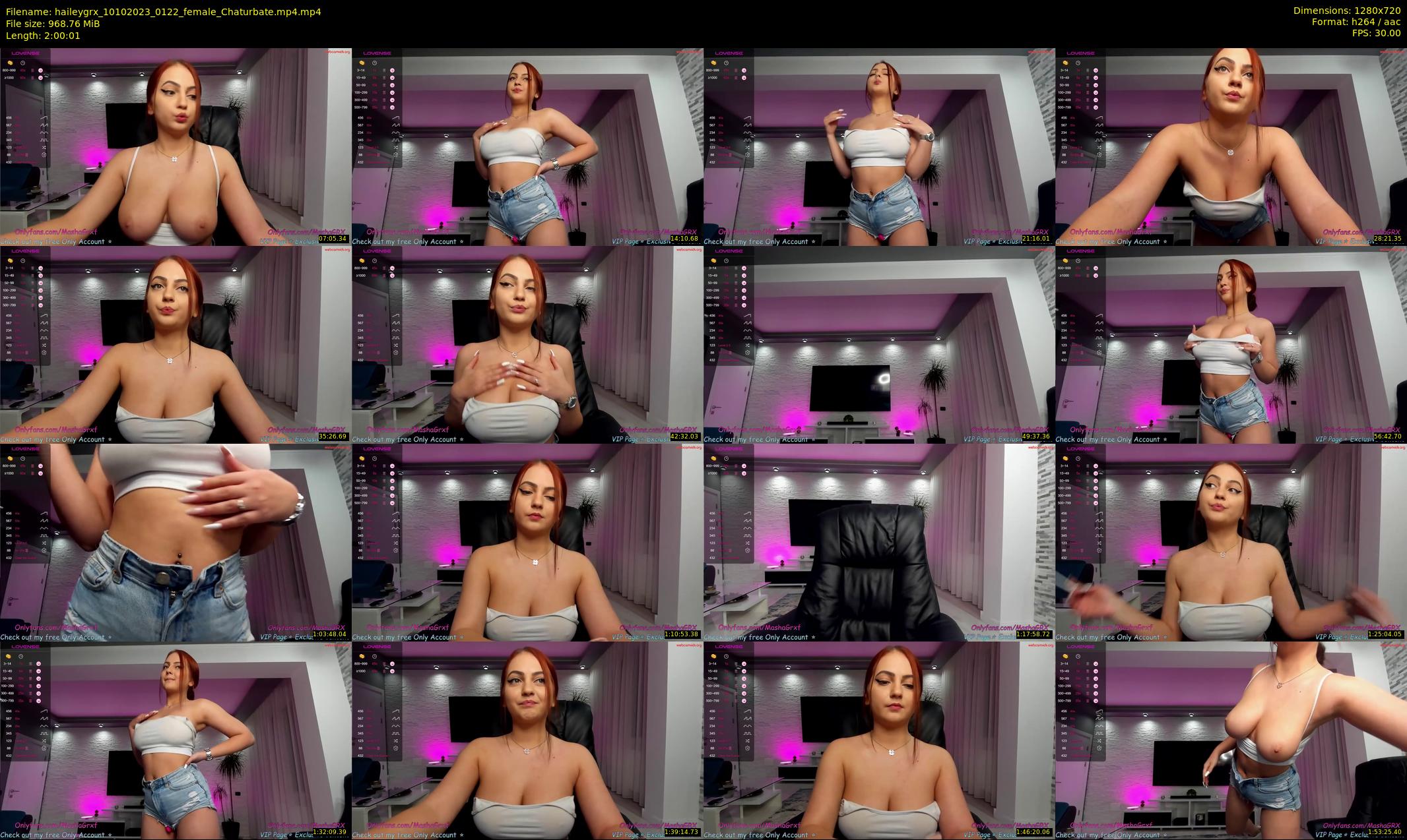 haileygrx — 121 minute Chaturbate female cam show recording, 720p, Oct 10, 2023