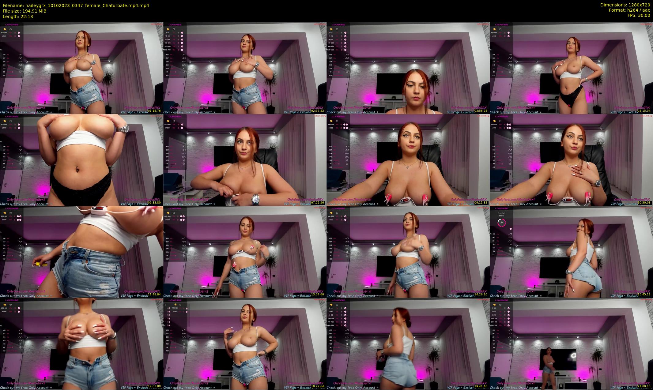haileygrx — 23 minute Chaturbate female cam show recording, 720p, Oct 10, 2023