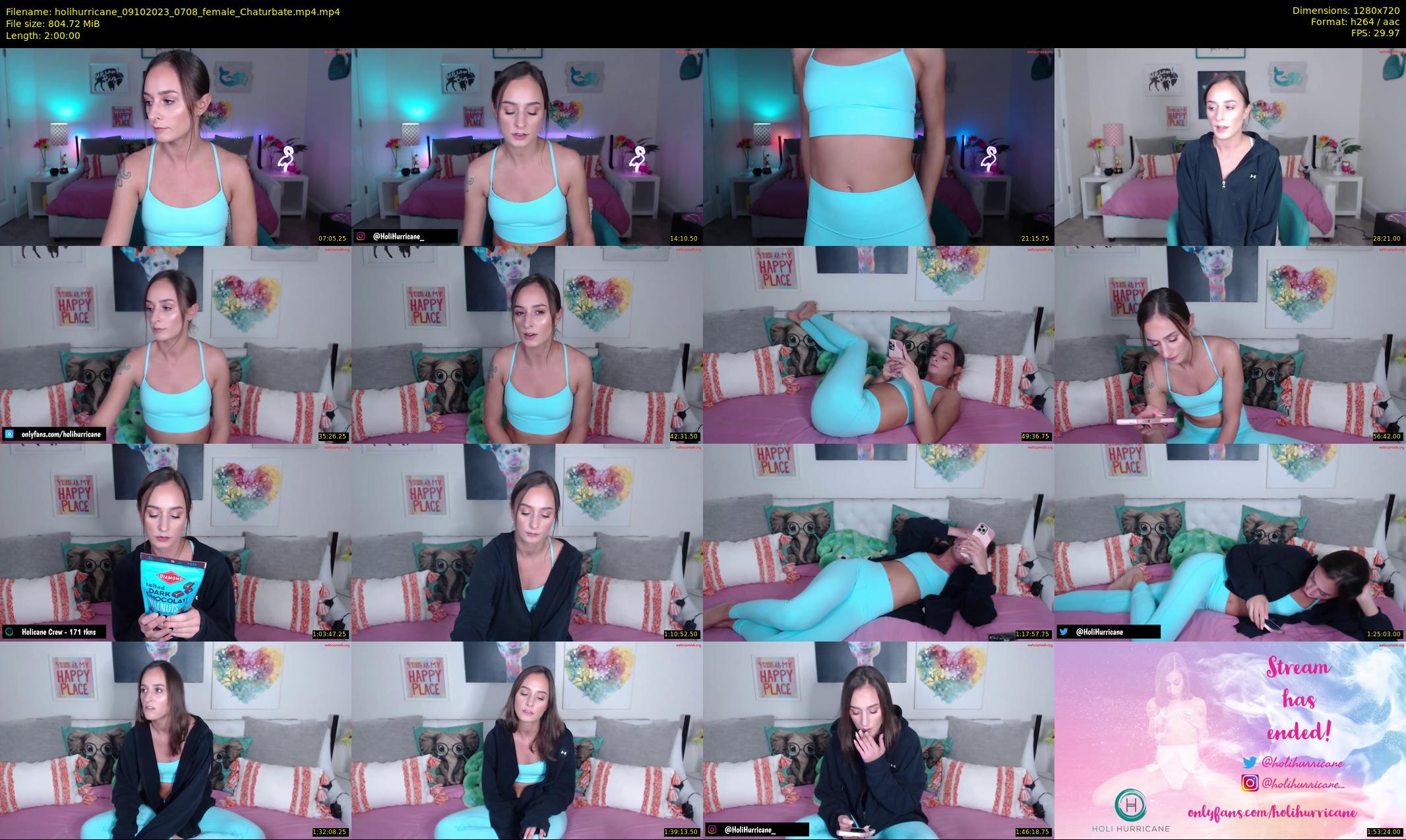holihurricane — 120 minute Chaturbate female cam show recording, 720p, Oct 9, 2023
