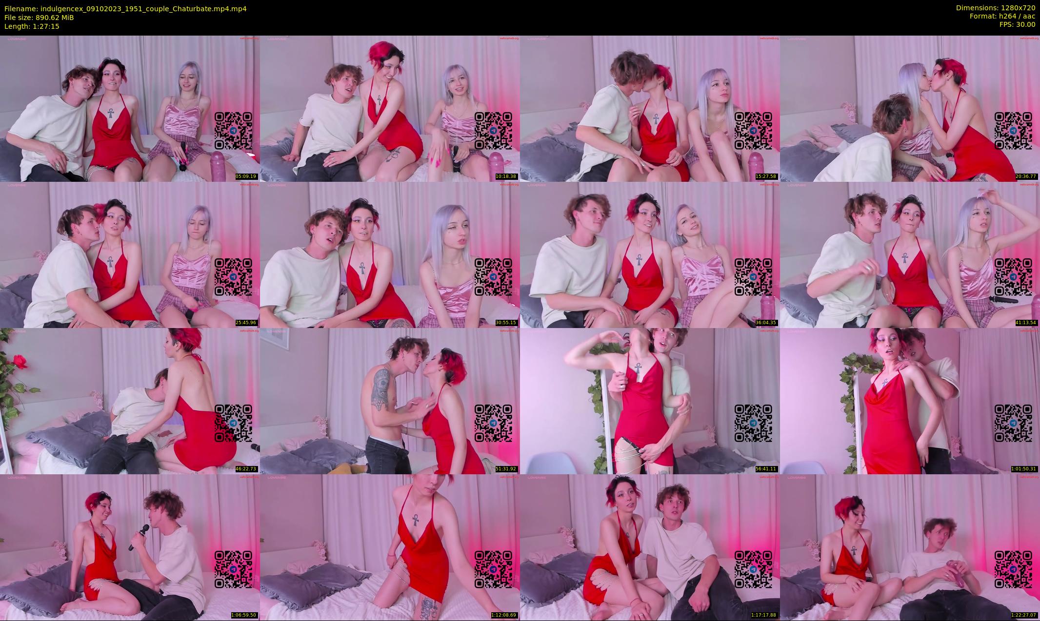 indulgencex — 88 minute Chaturbate couple cam show recording, 720p, Oct 9, 2023