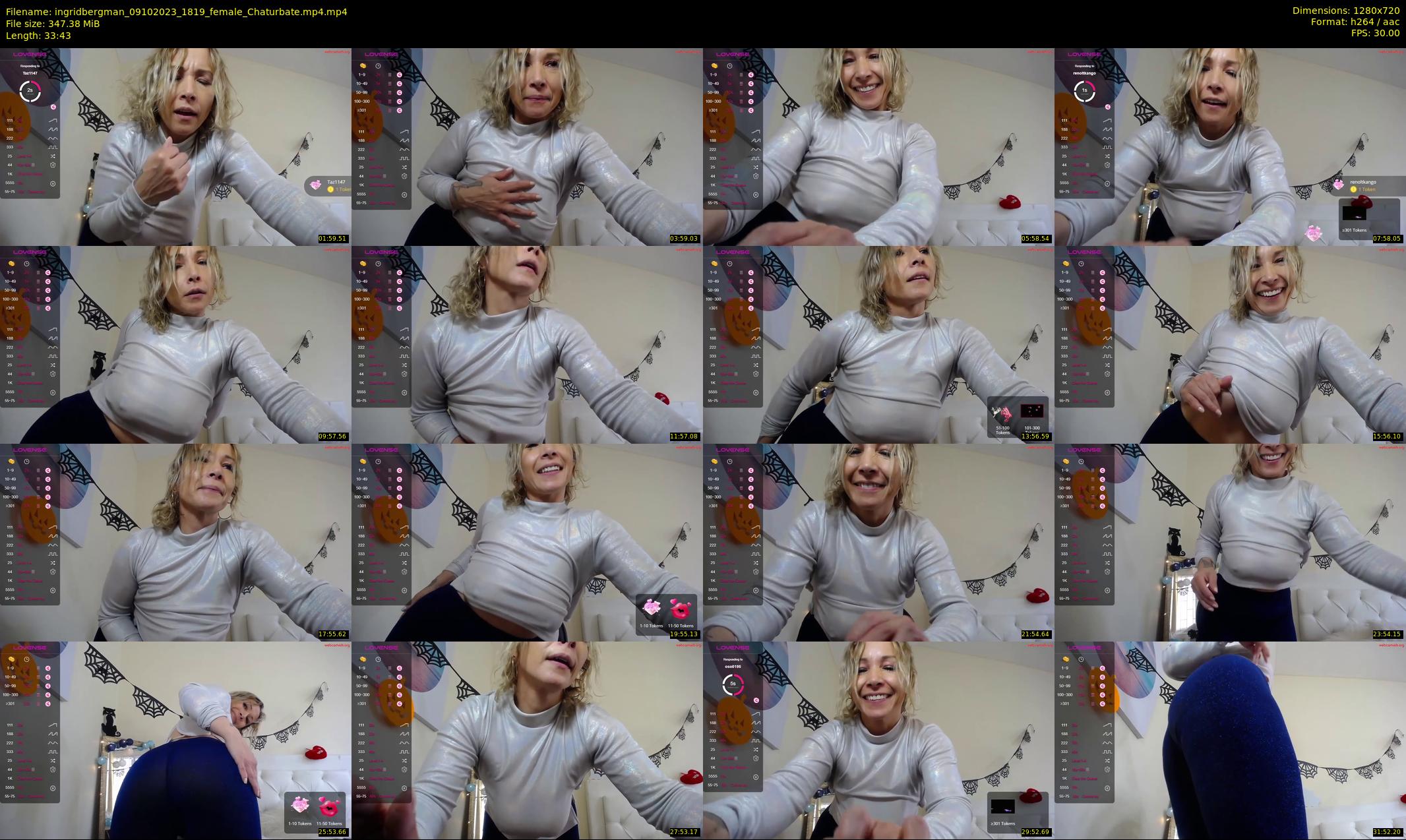 ingridbergman — 34 minute Chaturbate female cam show recording, 720p, Oct 9, 2023