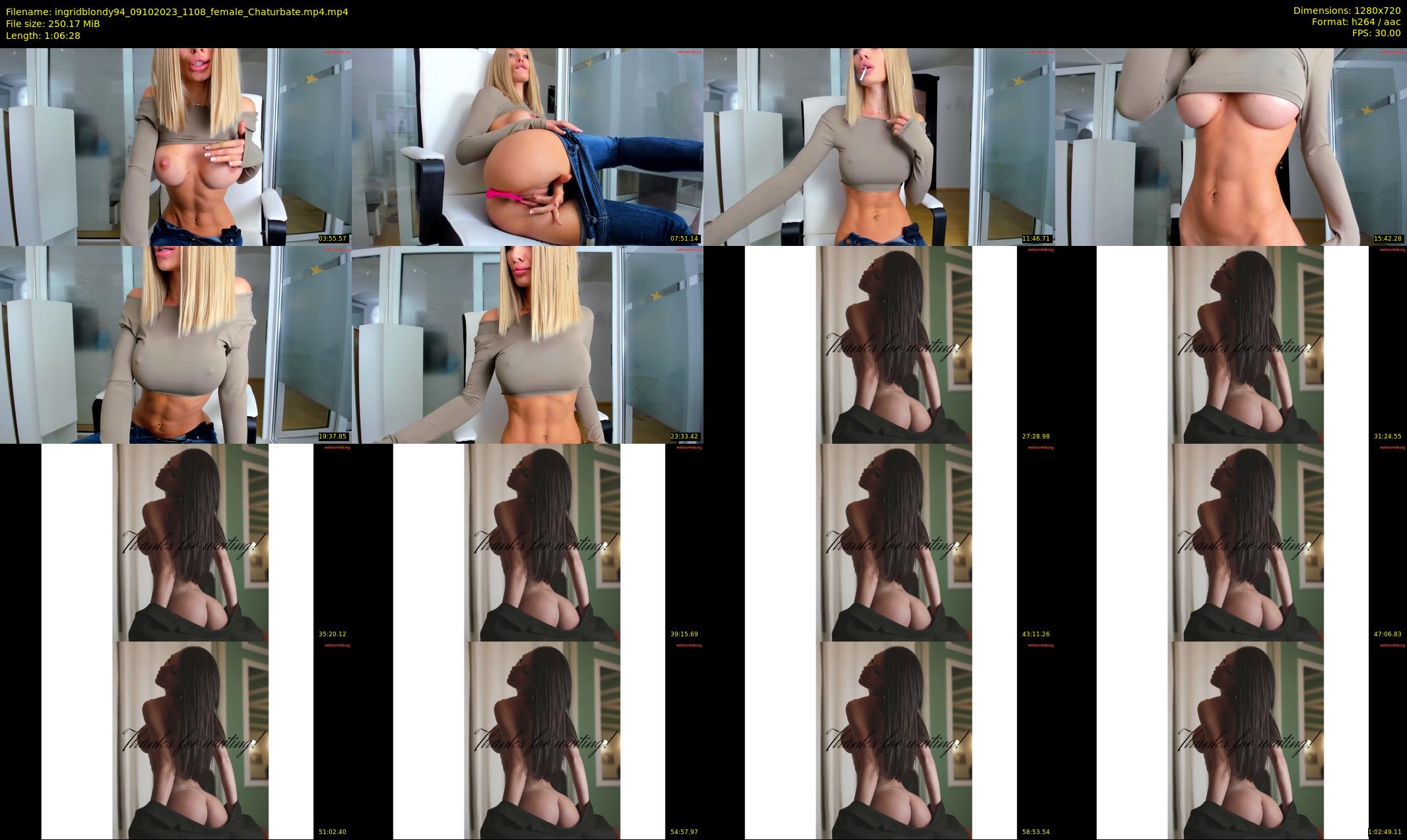 ingridblondy94 — 67 minute Chaturbate female cam show recording, 720p, Oct 9, 2023