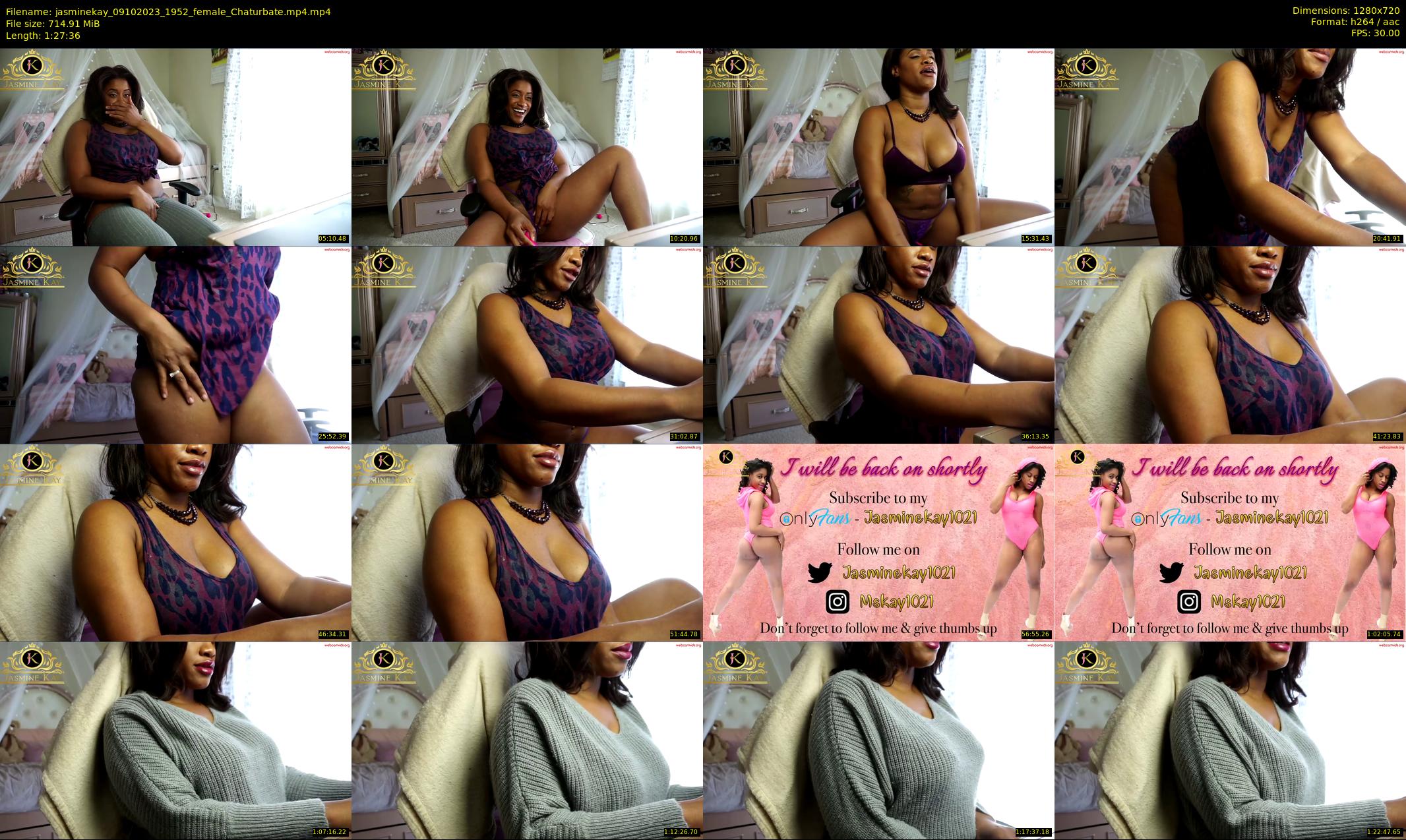 jasminekay — 88 minute Chaturbate female cam show recording, 720p, Oct 9, 2023