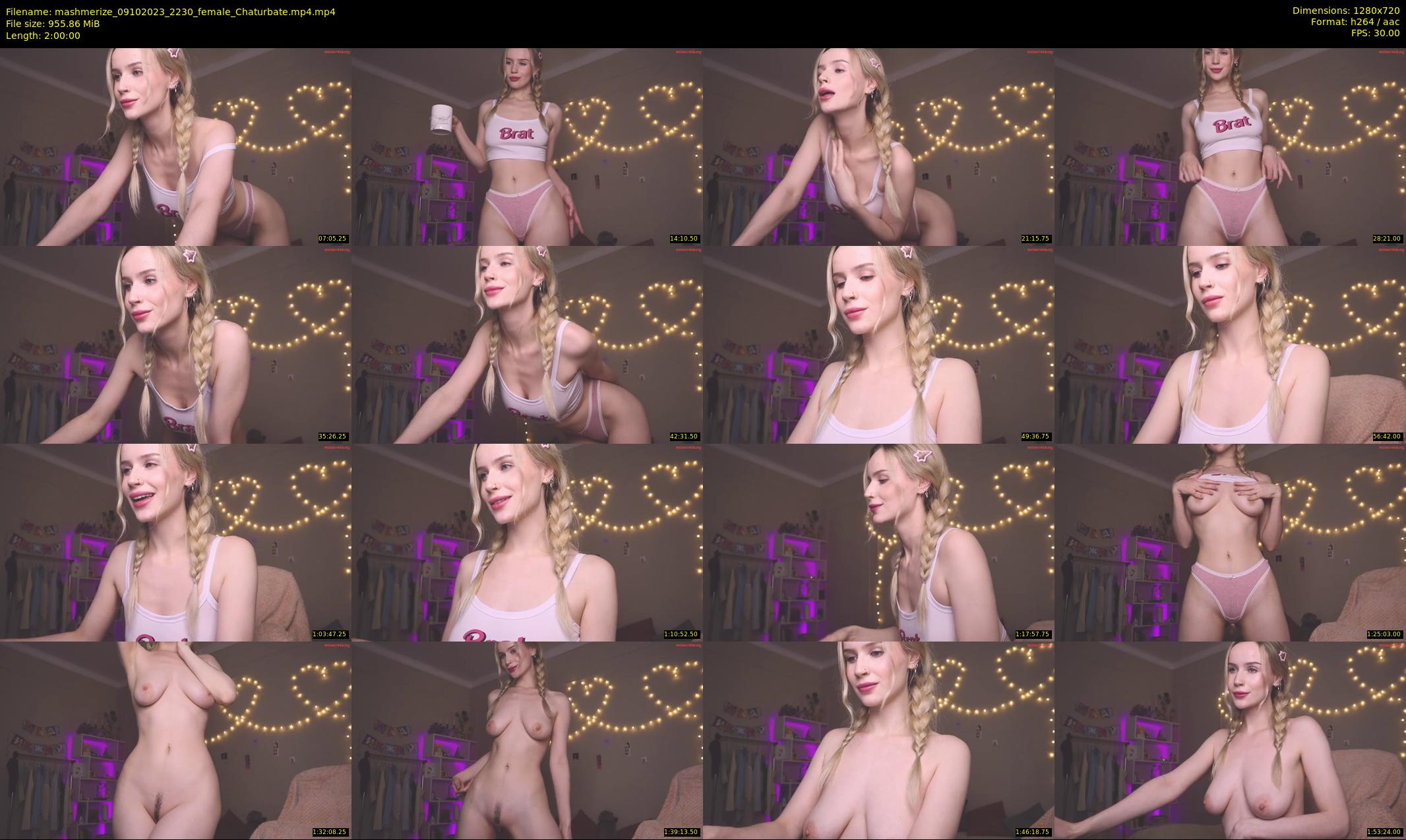 mashmerize — 120 minute Chaturbate female cam show recording, 720p, Oct 9, 2023