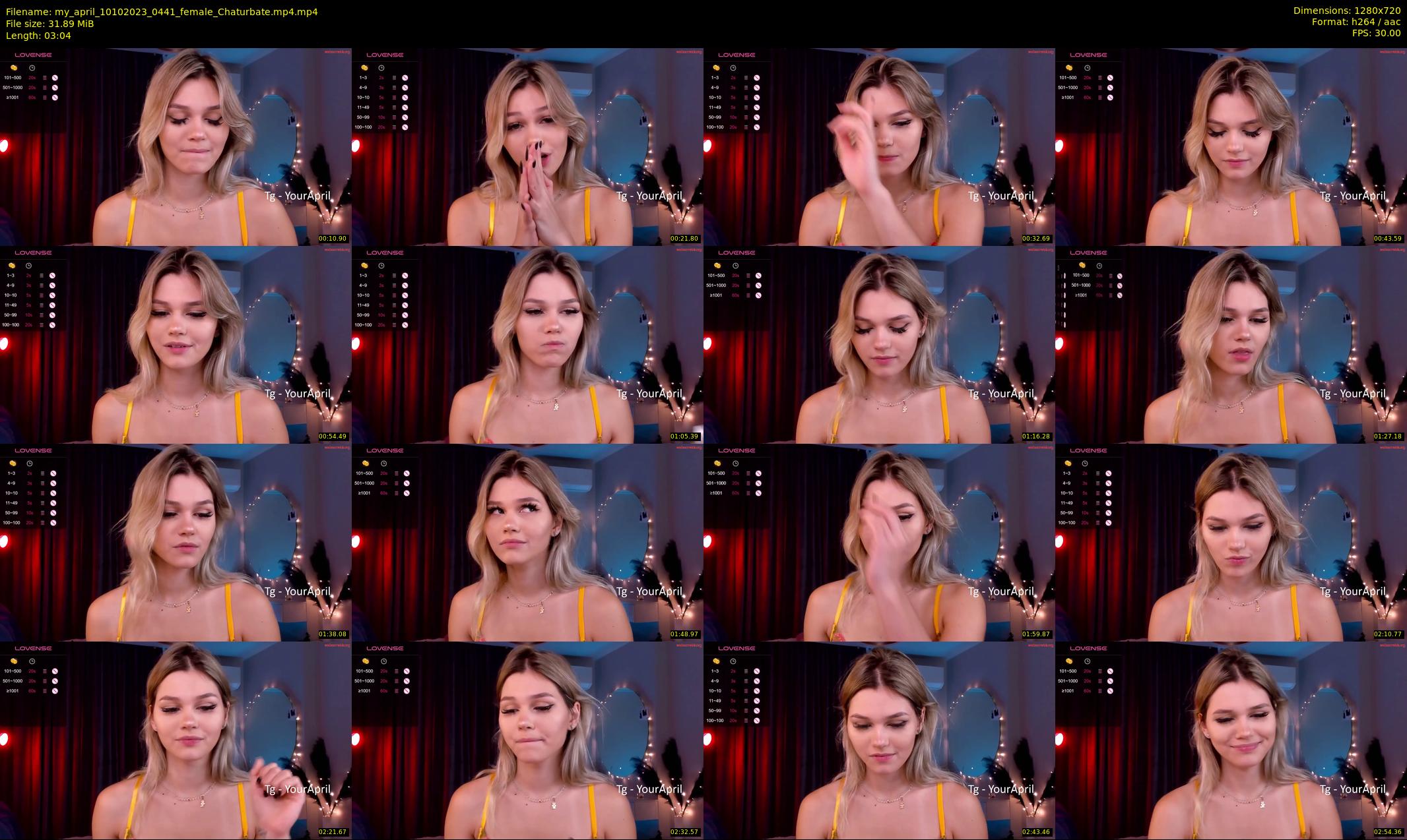 my_april — 4 minute Chaturbate female cam show recording, 720p, Oct 10, 2023