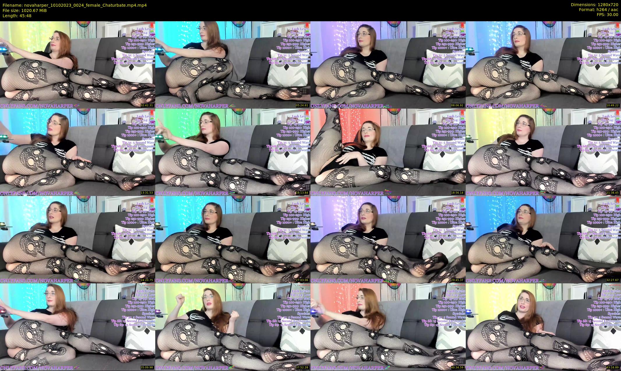 novaharper — 46 minute Chaturbate female cam show recording, 720p, Oct 10, 2023