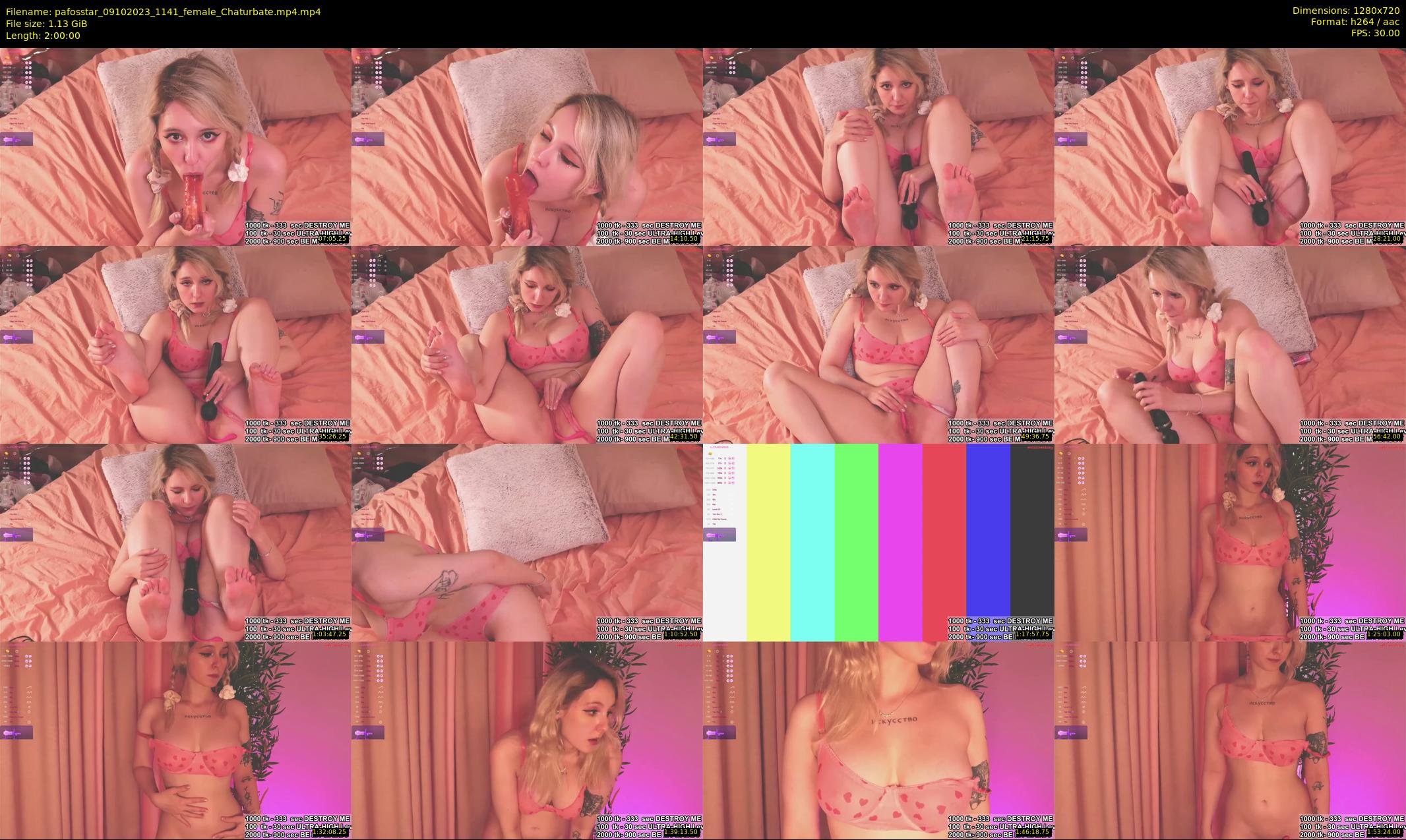 pafosstar — 120 minute Chaturbate female cam show recording, 720p, Oct 9, 2023