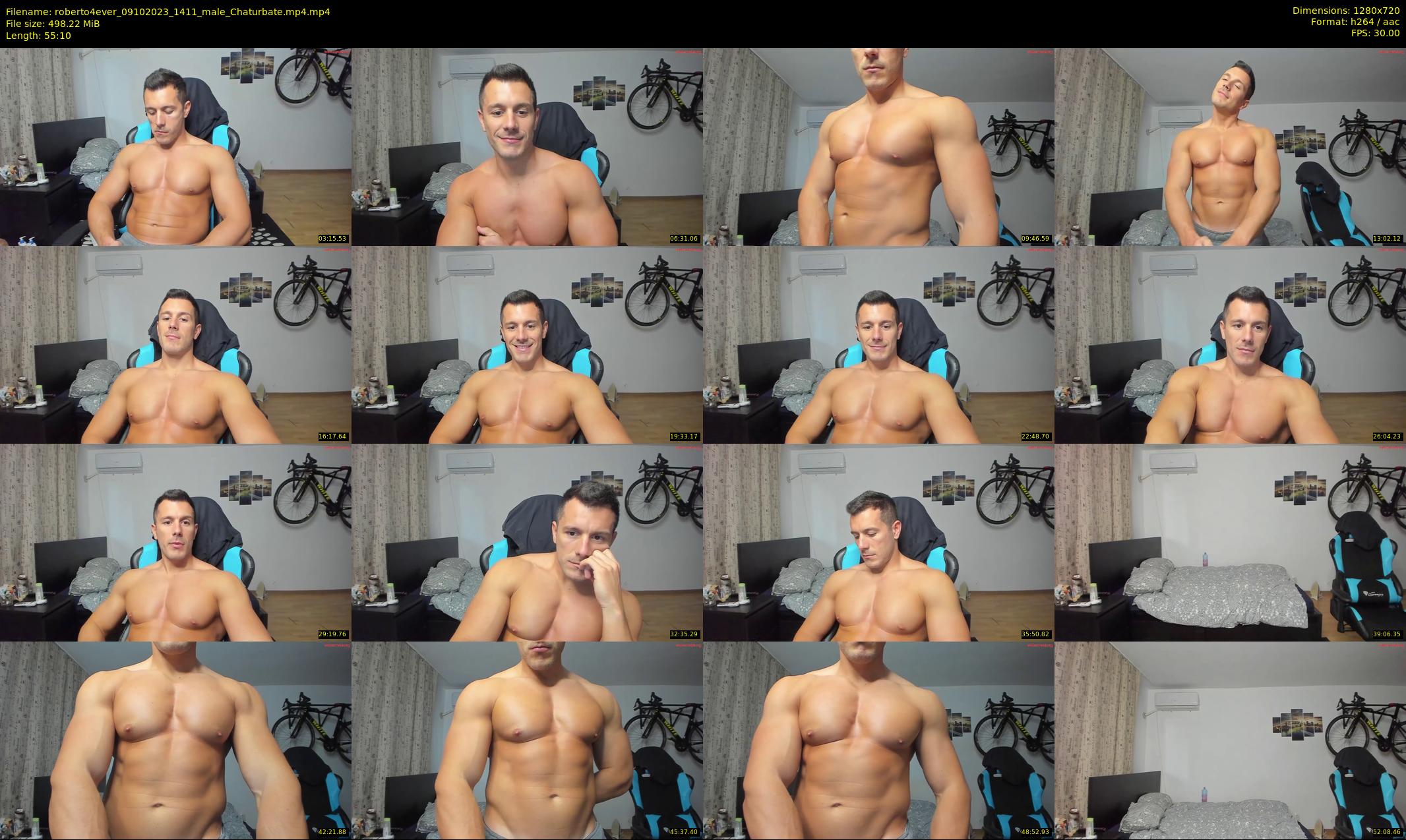 roberto4ever — 56 minute Chaturbate male cam show recording, 720p, Oct 9, 2023