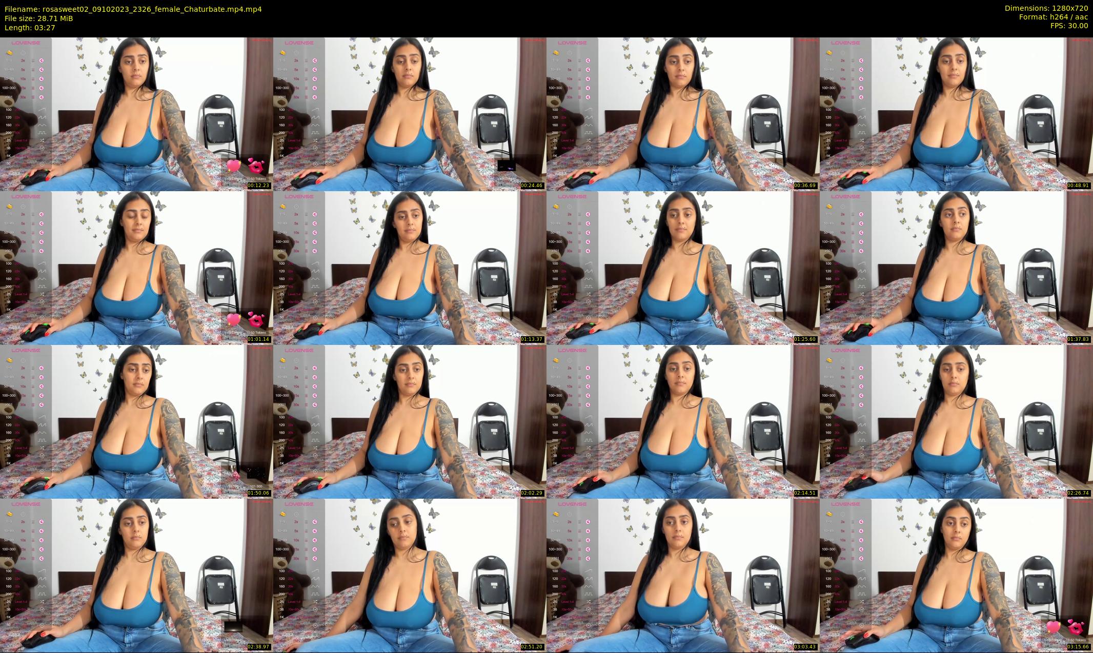 rosasweet02 — 4 minute Chaturbate female cam show recording, 720p, Oct 9, 2023