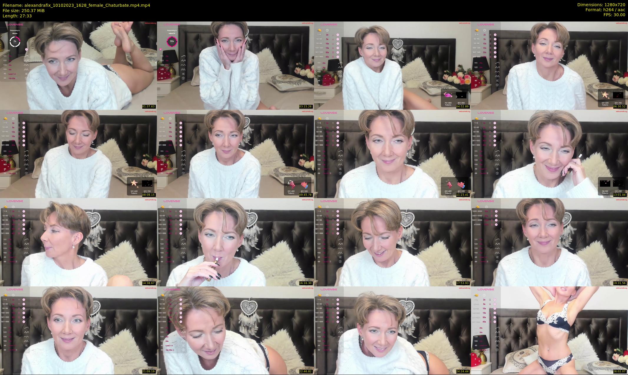 alexandrafix — 28 minute Chaturbate female cam show recording, 720p, Oct 10, 2023