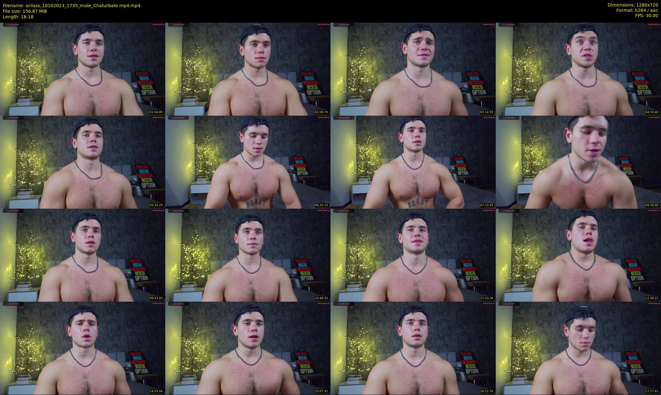 arilass — 19 minute Chaturbate male cam show recording, 720p, Oct 10, 2023