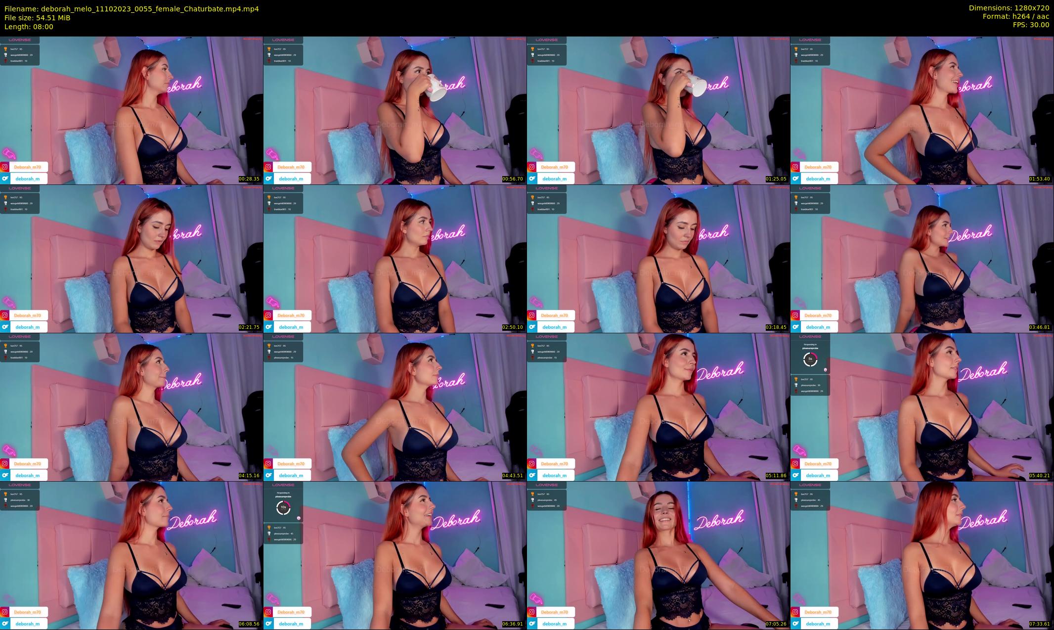 deborah_melo — 8 minute Chaturbate female cam show recording, 720p, Oct 11, 2023