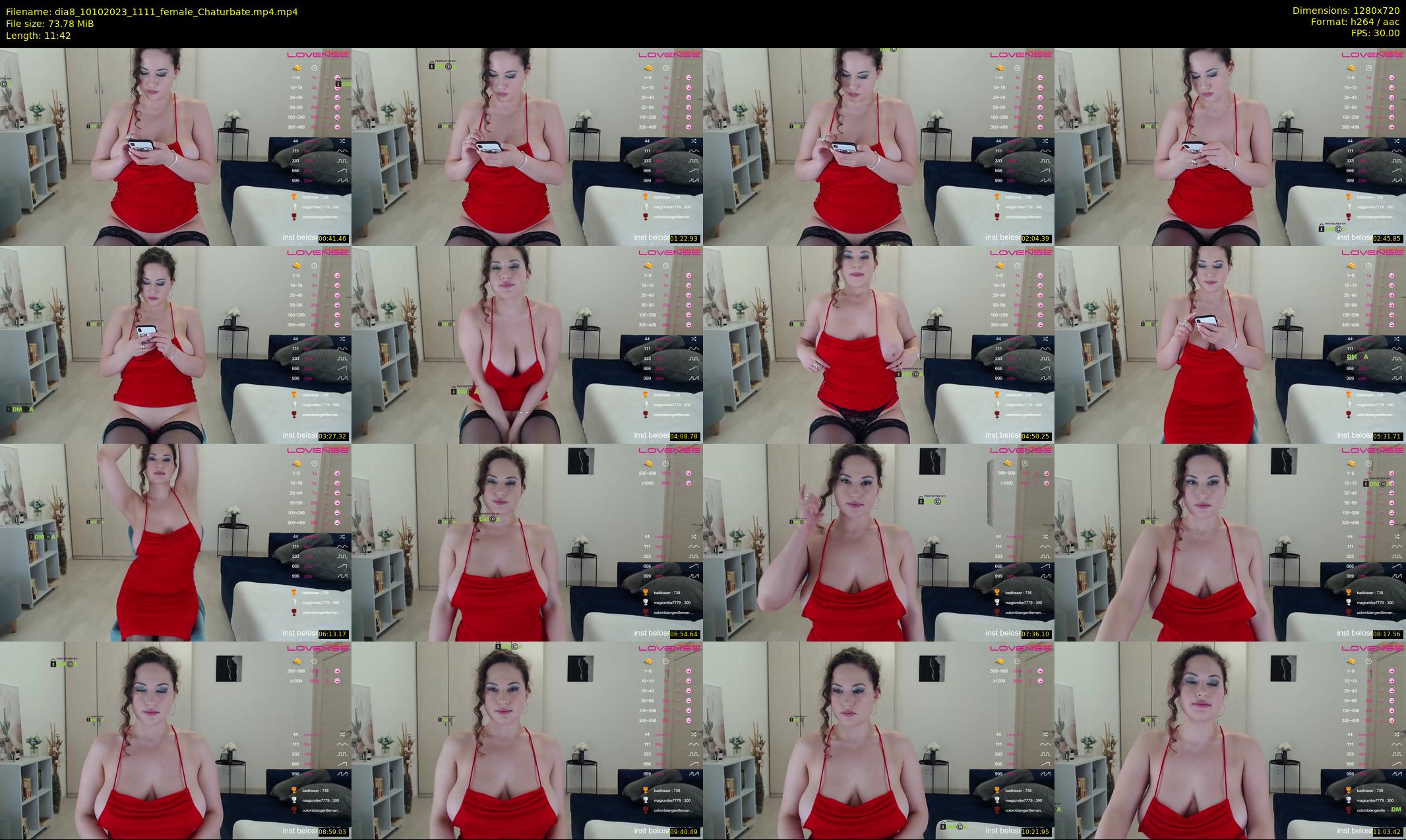 dia8 — 12 minute Chaturbate female cam show recording, 720p, Oct 10, 2023